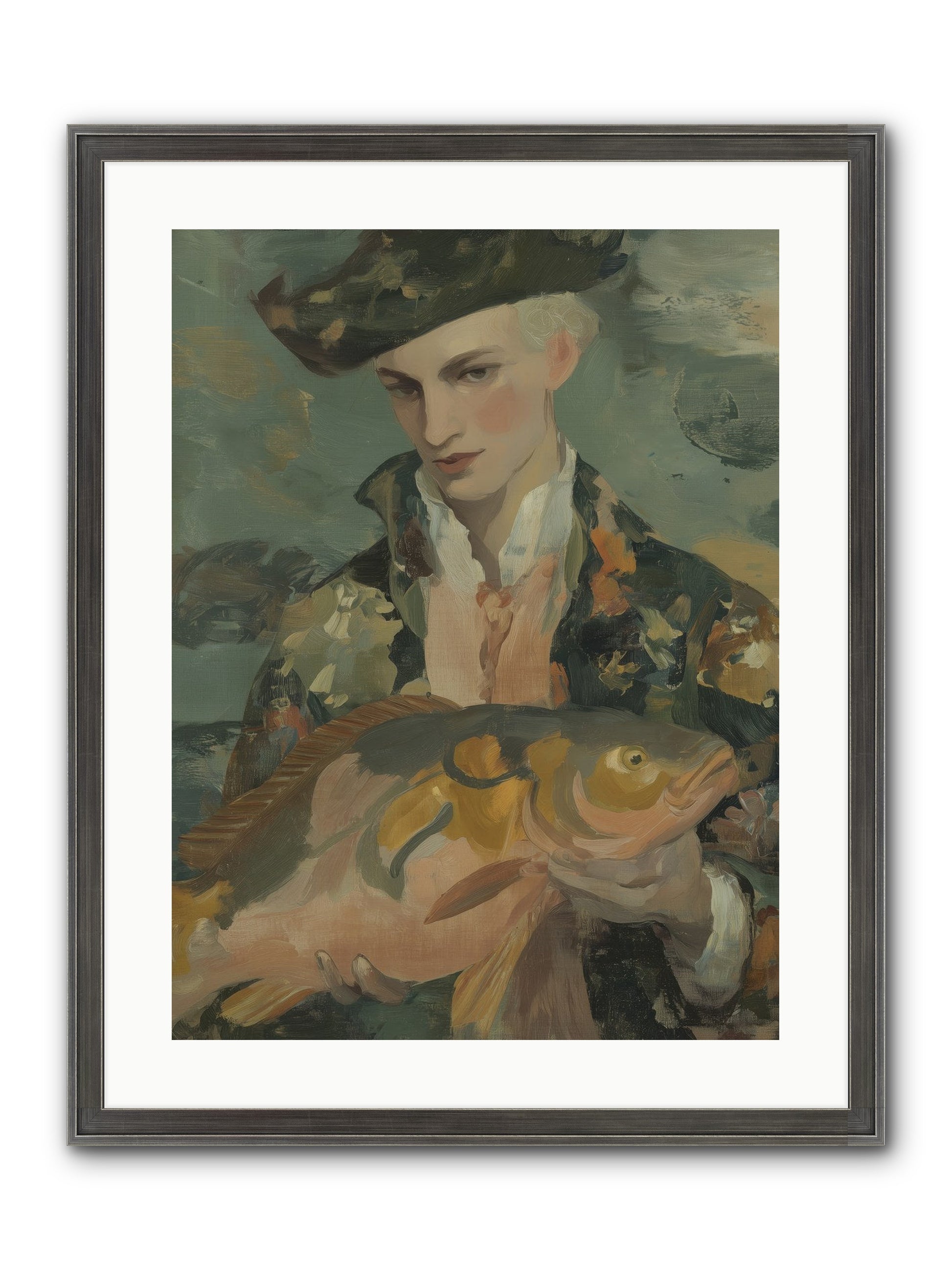 Fisherman's Net Framed Print - Slimwoods Black/Silver 18x24