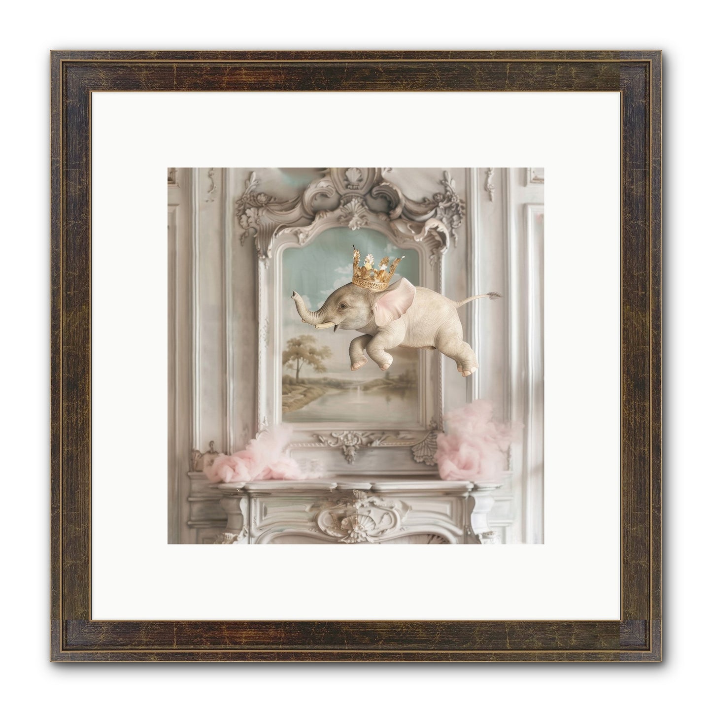 Fitzroy Framed Print - Slimwoods Black/Gold 10x10