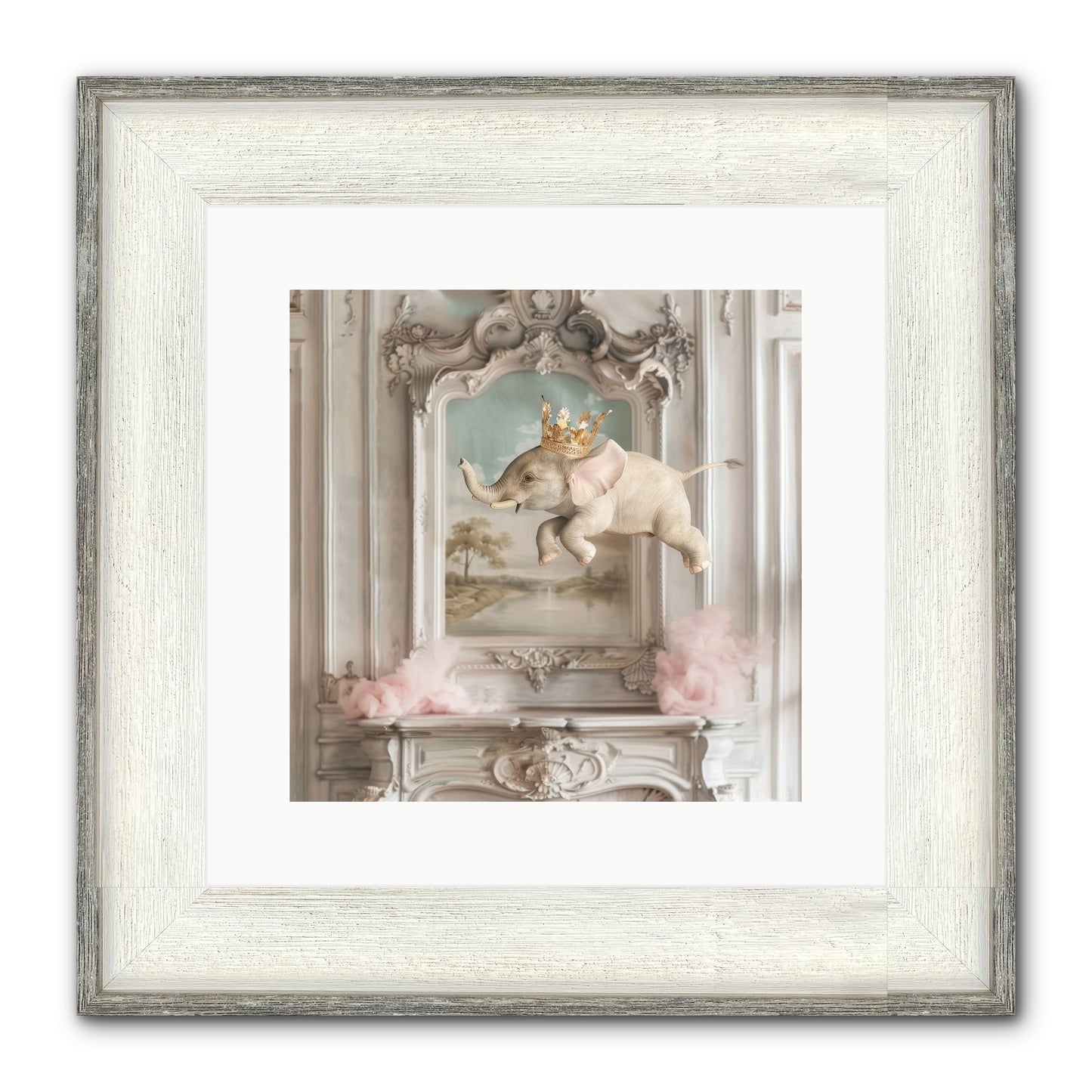 Fitzroy Framed Print - Driftwood White 12x12