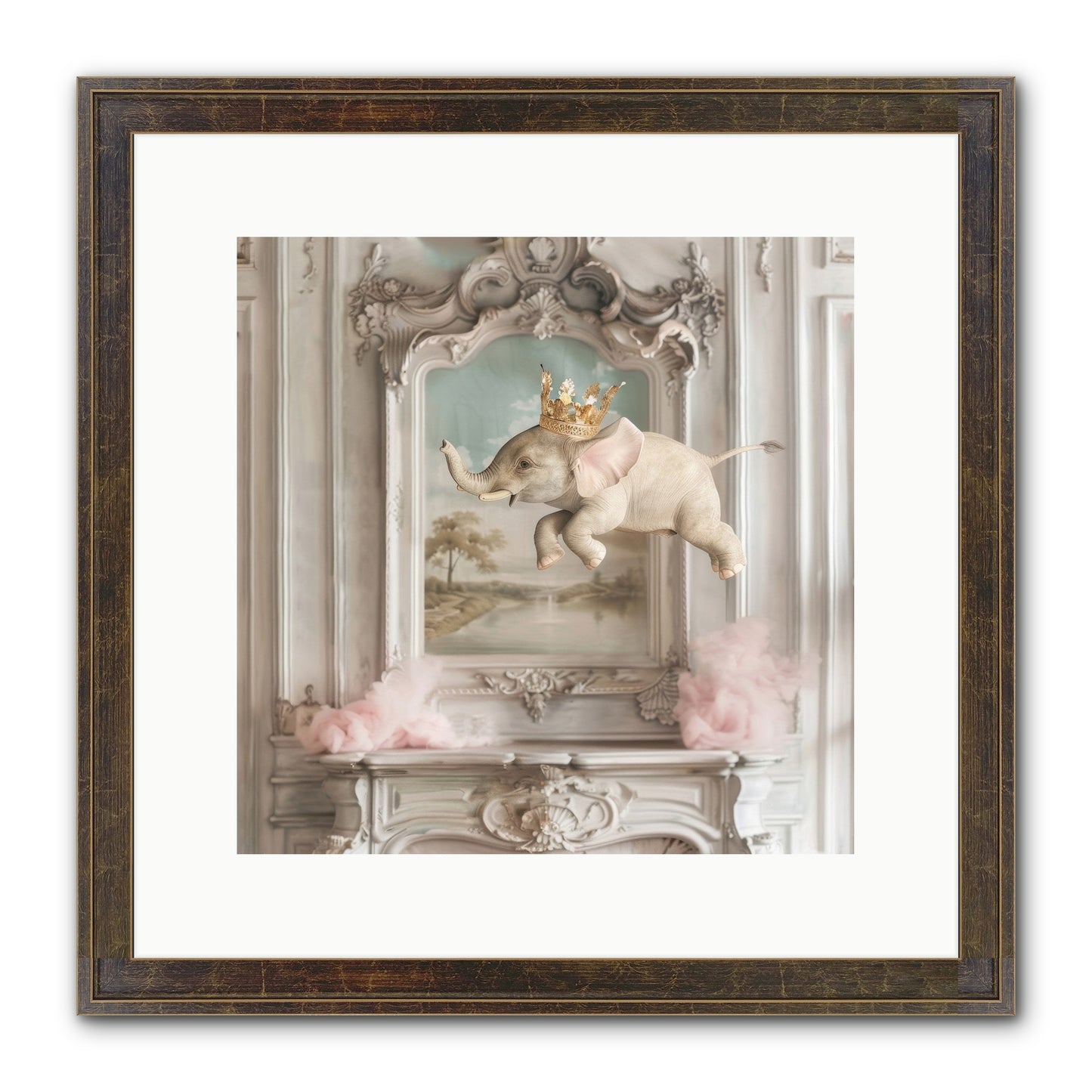 Fitzroy Framed Print - Slimwoods Black/Gold 12x12