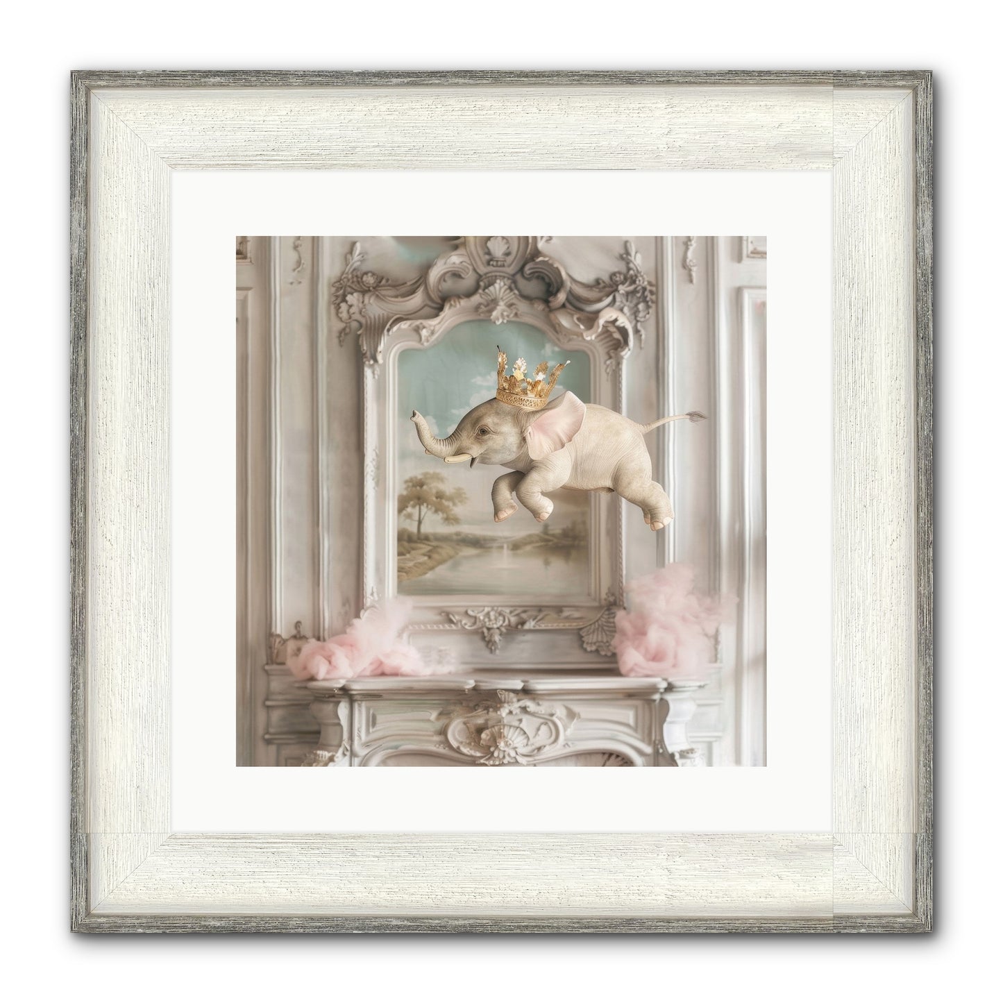 Fitzroy Framed Print - Driftwood White 16x16
