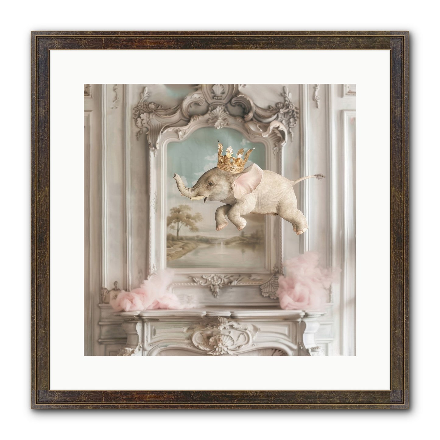 Fitzroy Framed Print - Slimwoods Black/Gold 16x16