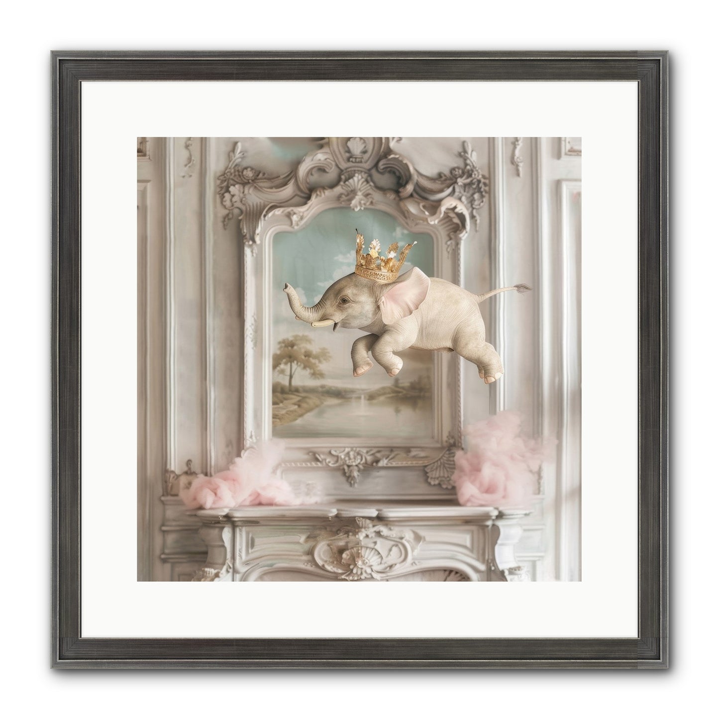 Fitzroy Framed Print - Slimwoods Black/Silver 16x16