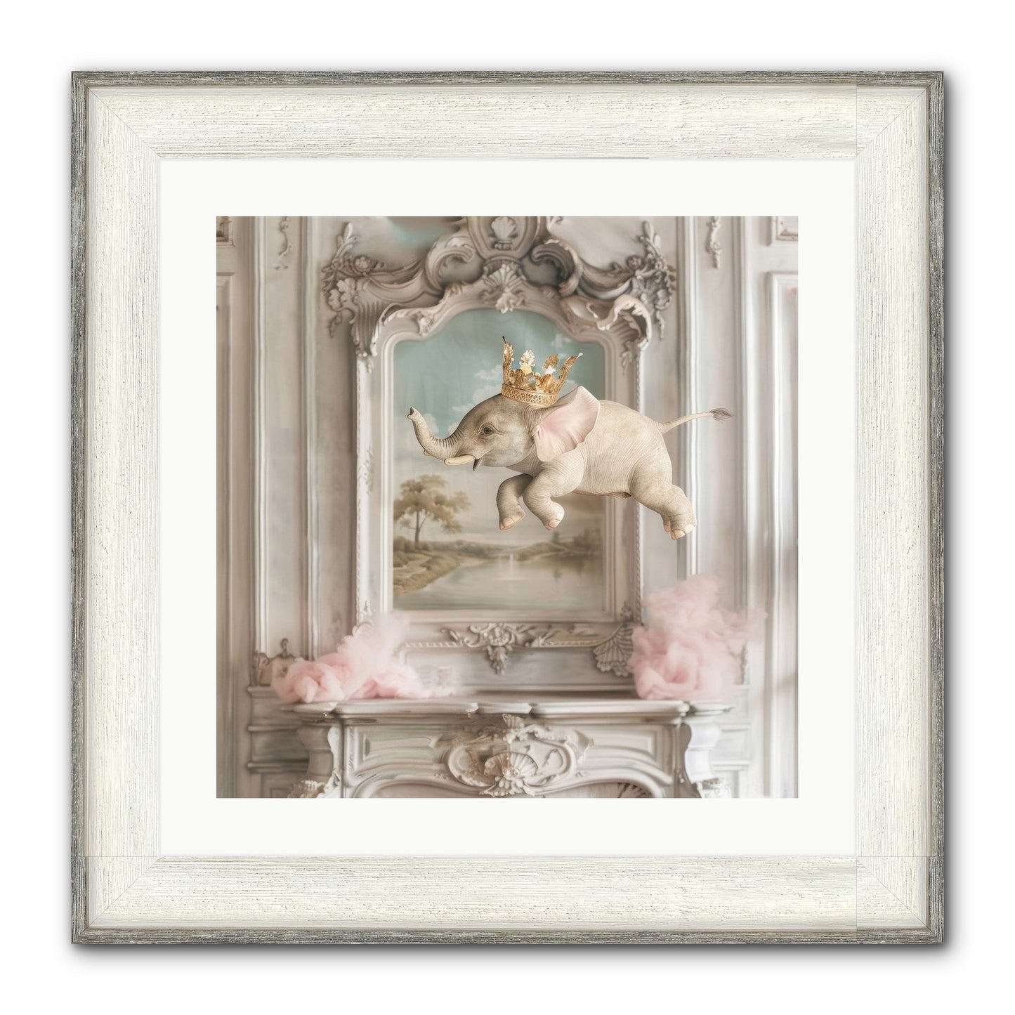 Fitzroy Framed Print - Driftwood White 20x20