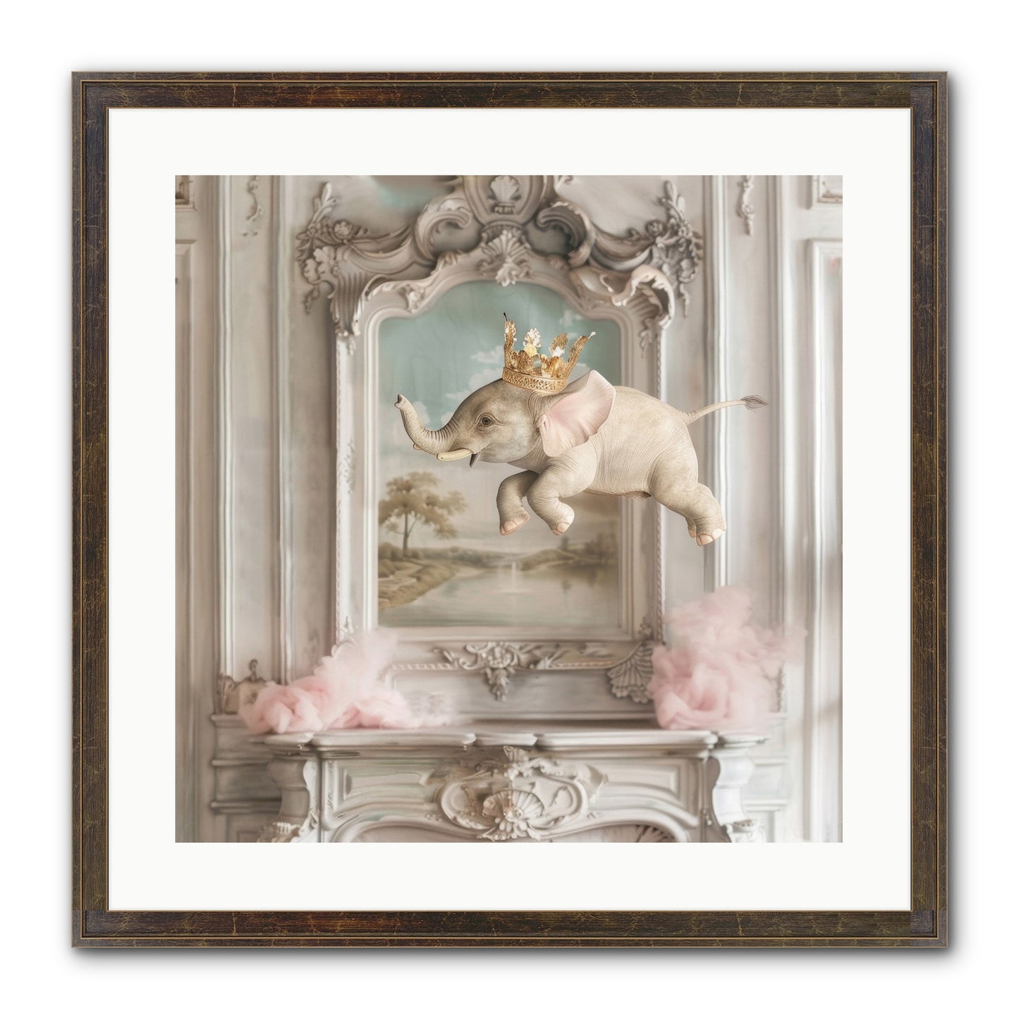 Fitzroy Framed Print - Slimwoods Black/Gold 20x20