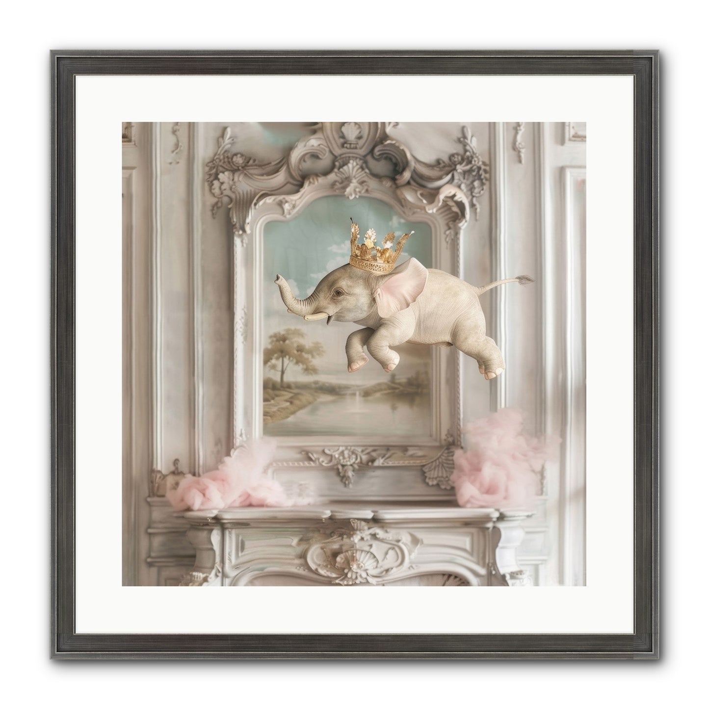 Fitzroy Framed Print - Slimwoods Black/Silver 20x20