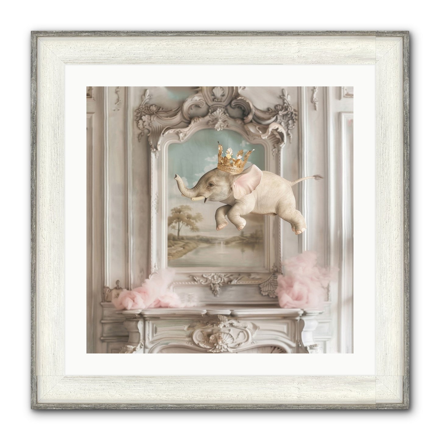 Fitzroy Framed Print - Driftwood White 24x24