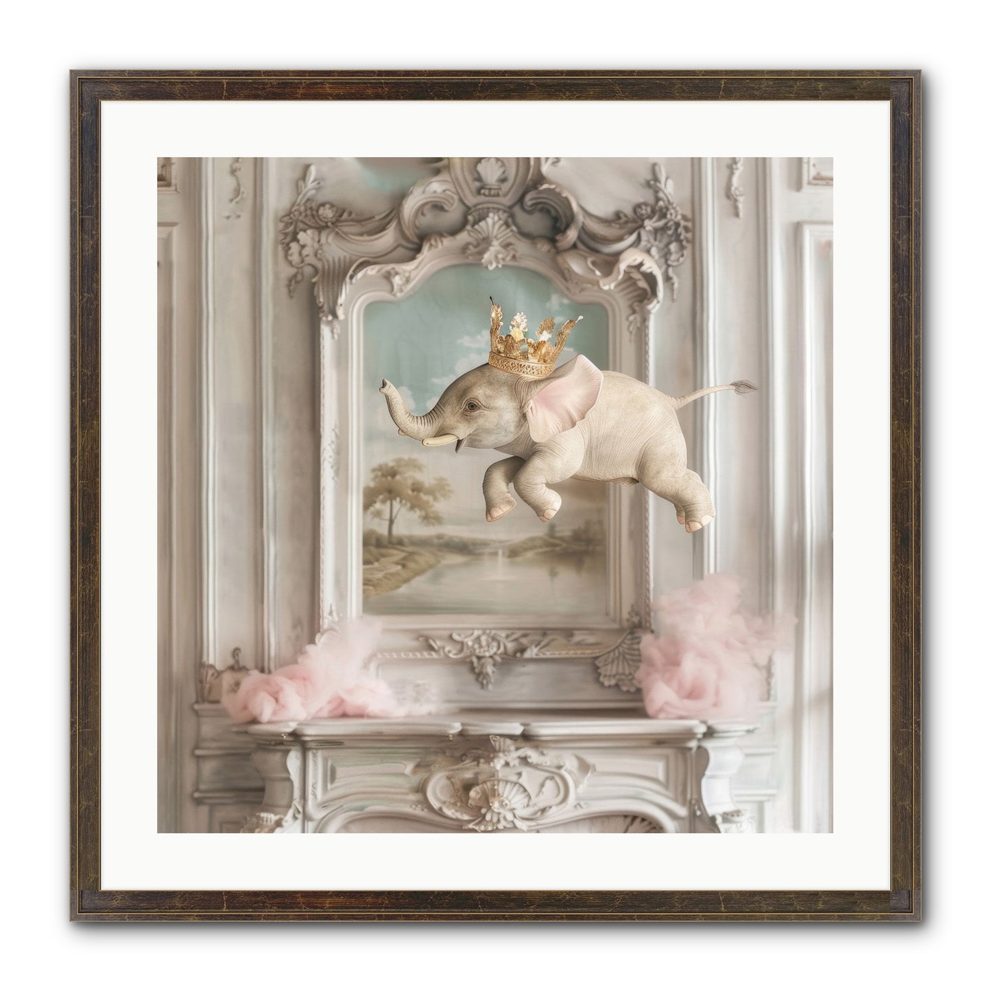 Fitzroy Framed Print - Slimwoods Black/Gold 24x24
