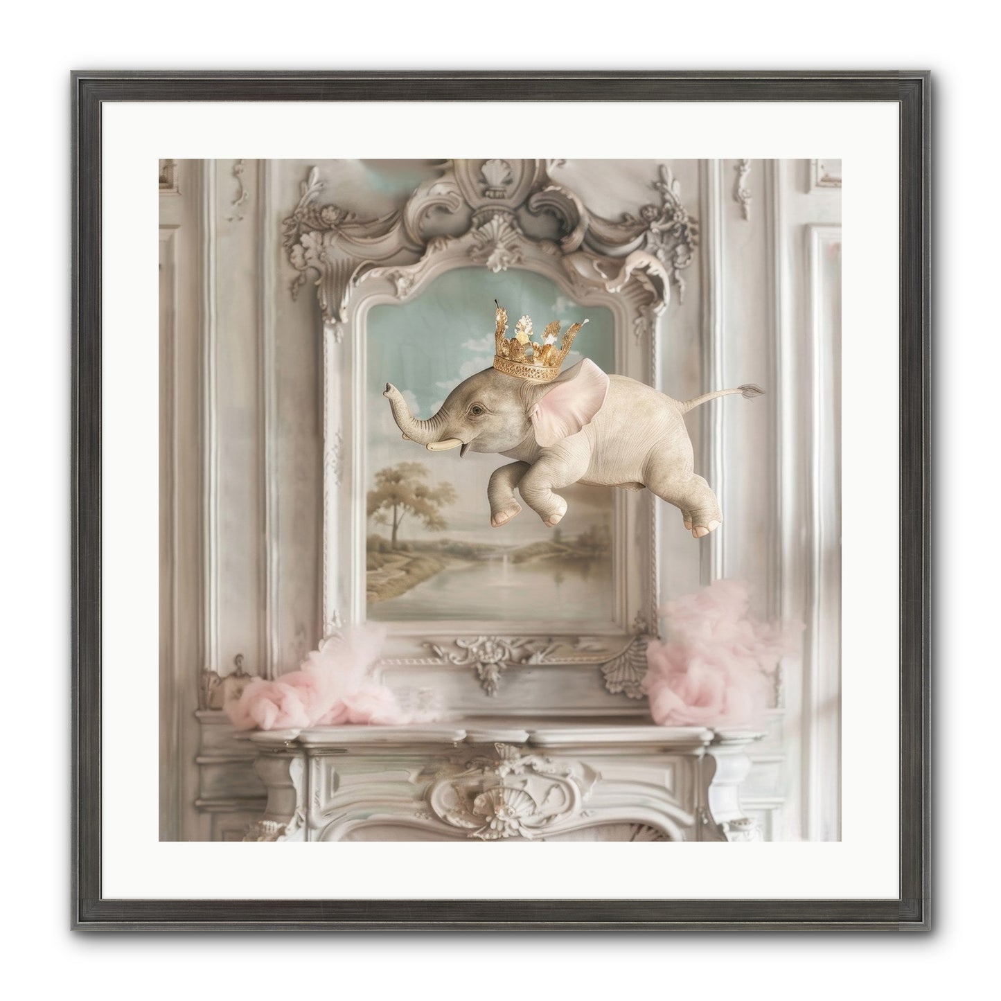 Fitzroy Framed Print - Slimwoods Black/Silver 24x24