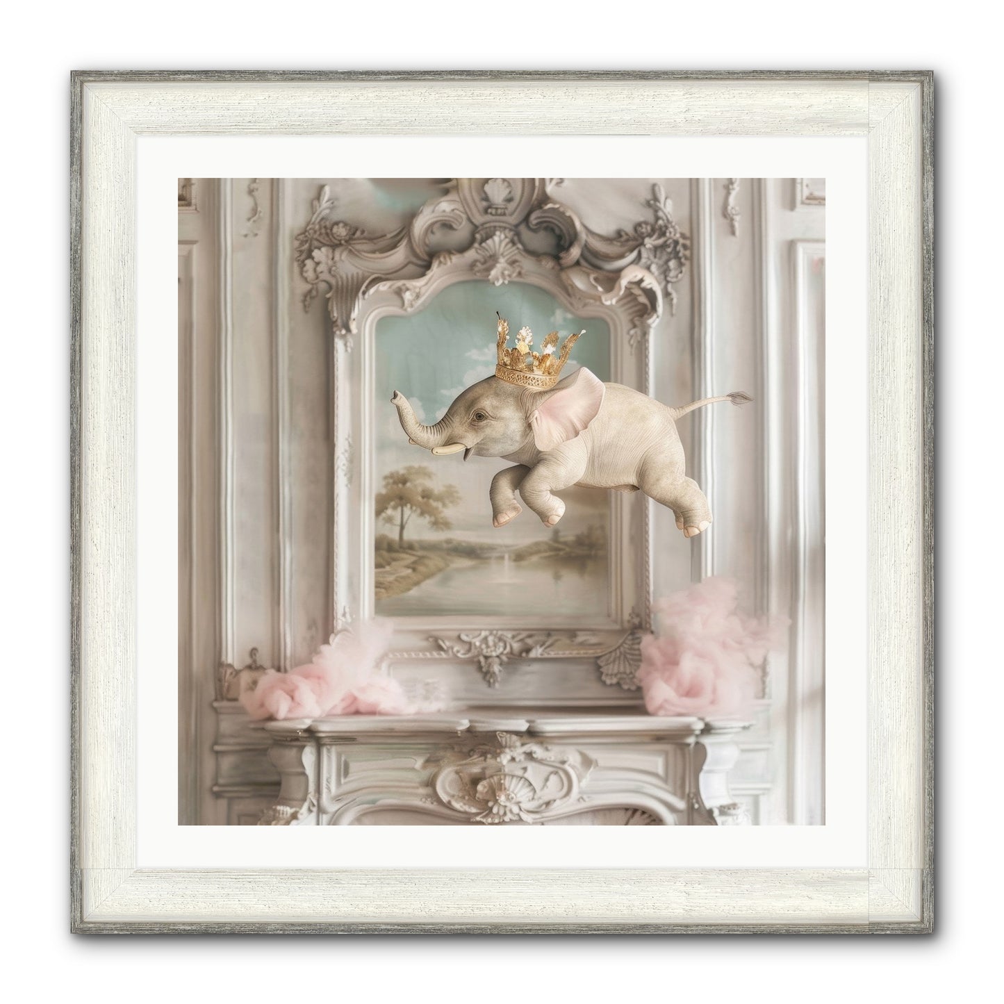Fitzroy Framed Print - Driftwood White 30x30