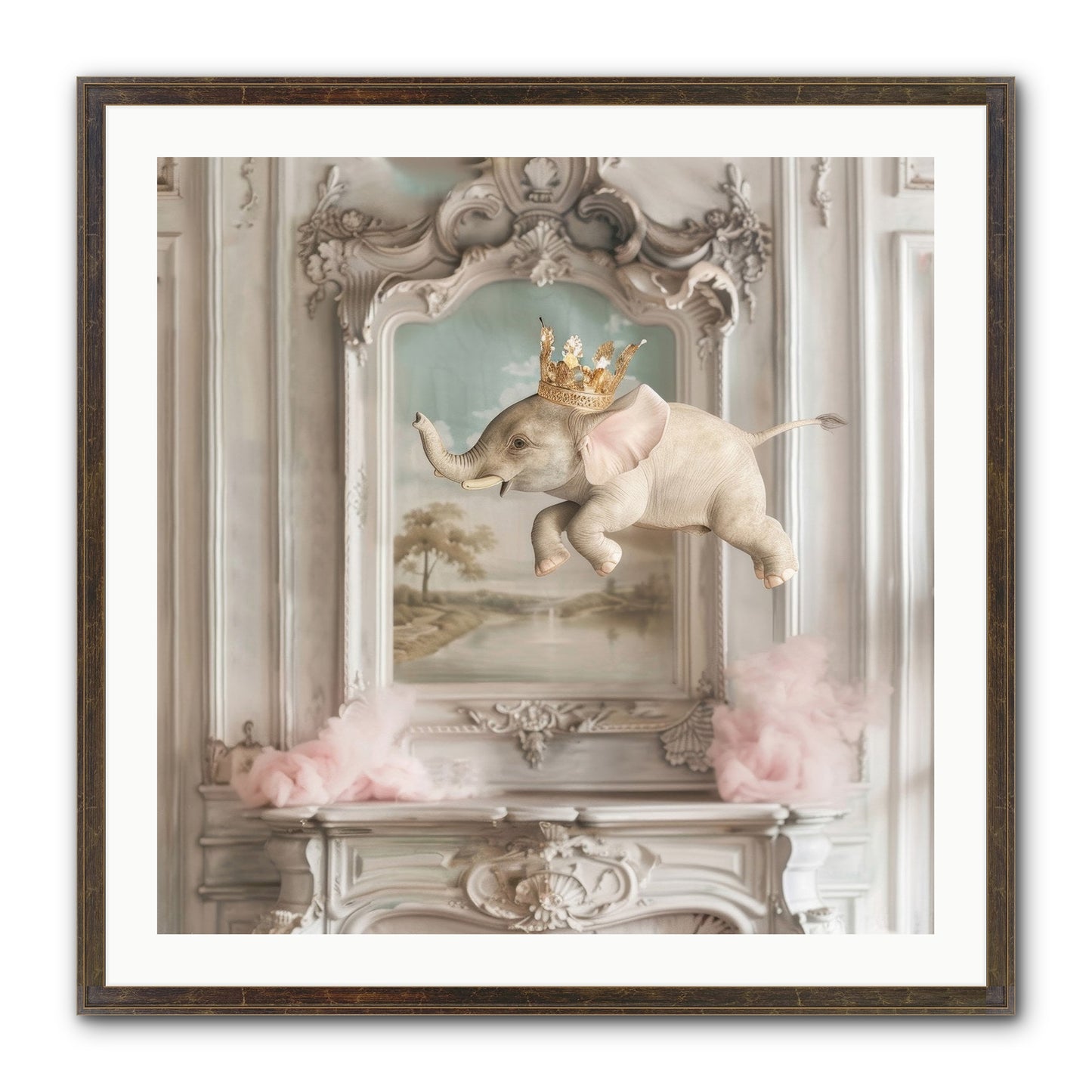 Fitzroy Framed Print - Slimwoods Black/Gold 30x30
