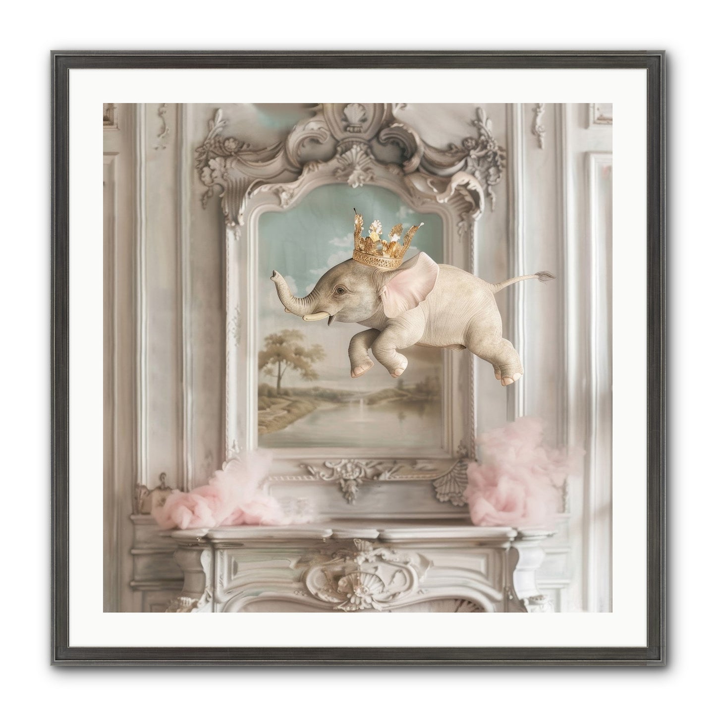 Fitzroy Framed Print - Slimwoods Black/Silver 30x30