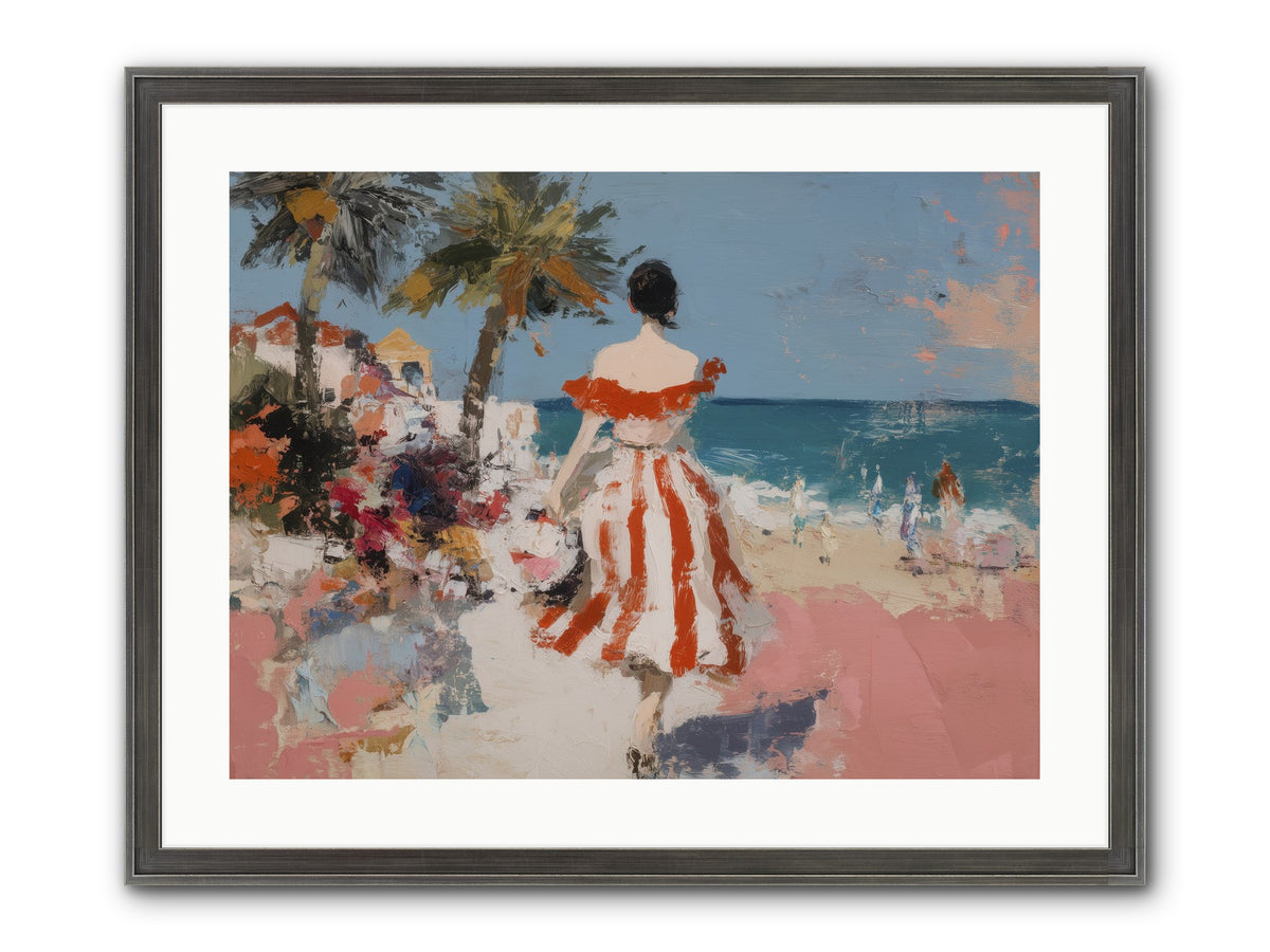 Flamingo Shores Framed Print - Slimwoods Black/Silver 24x18