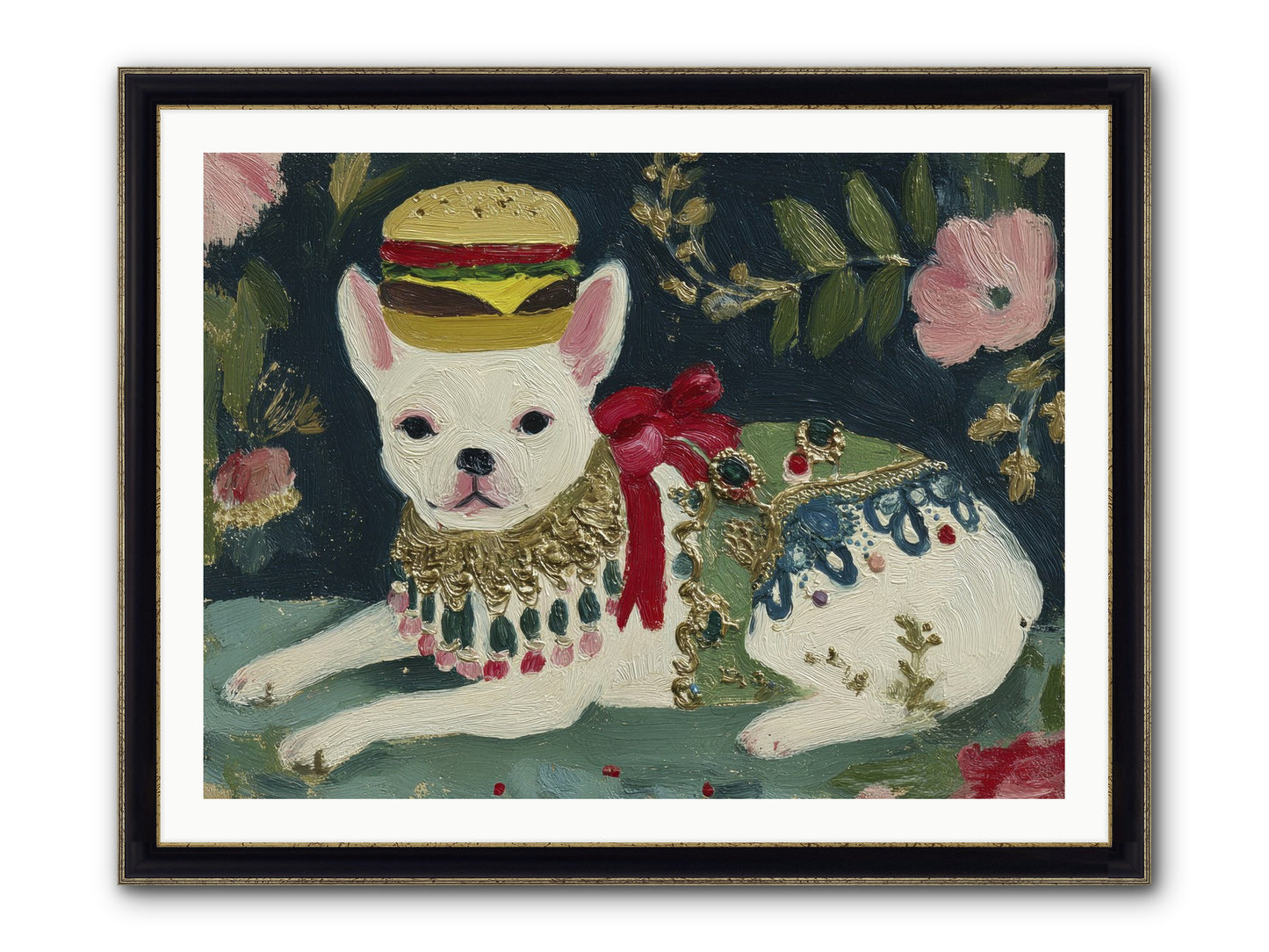 Flecks Of Moonbeam Joy Framed Print - Black & Gold 40x30