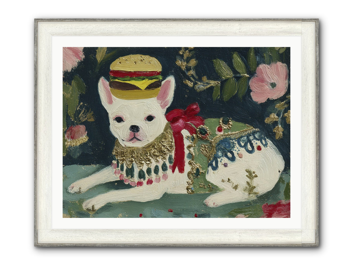 Flecks Of Moonbeam Joy Framed Print - Driftwood White 40x30