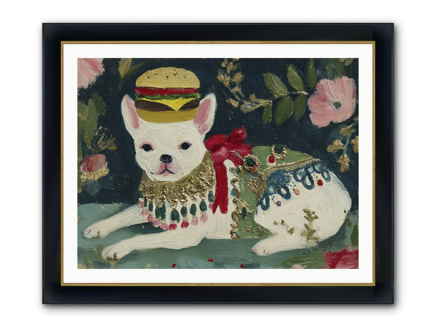 Flecks Of Moonbeam Joy Framed Print - Wide Black w/Gold 40x30