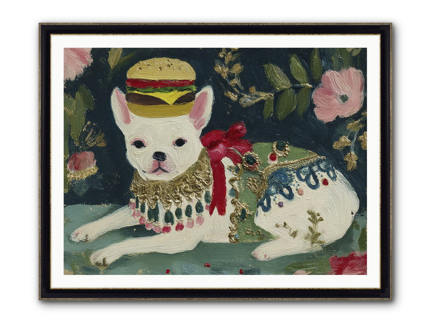 Flecks Of Moonbeam Joy Framed Print - Black & Gold 48x36