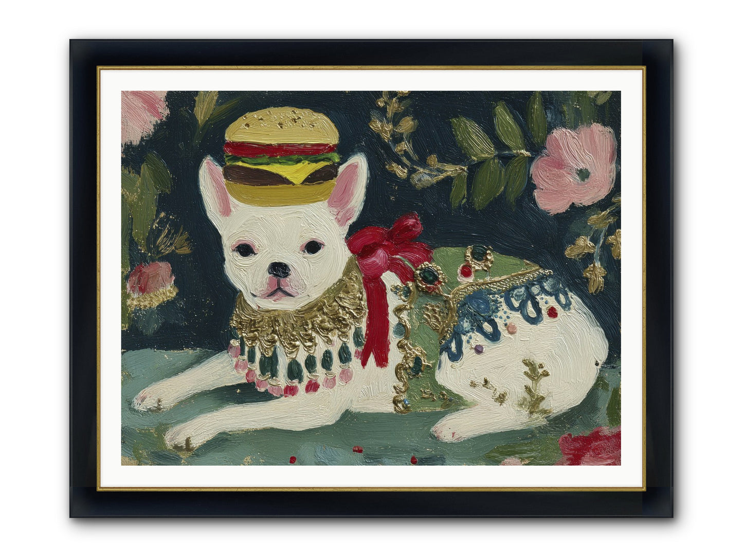 Flecks Of Moonbeam Joy Framed Print - Wide Black w/Gold 48x36