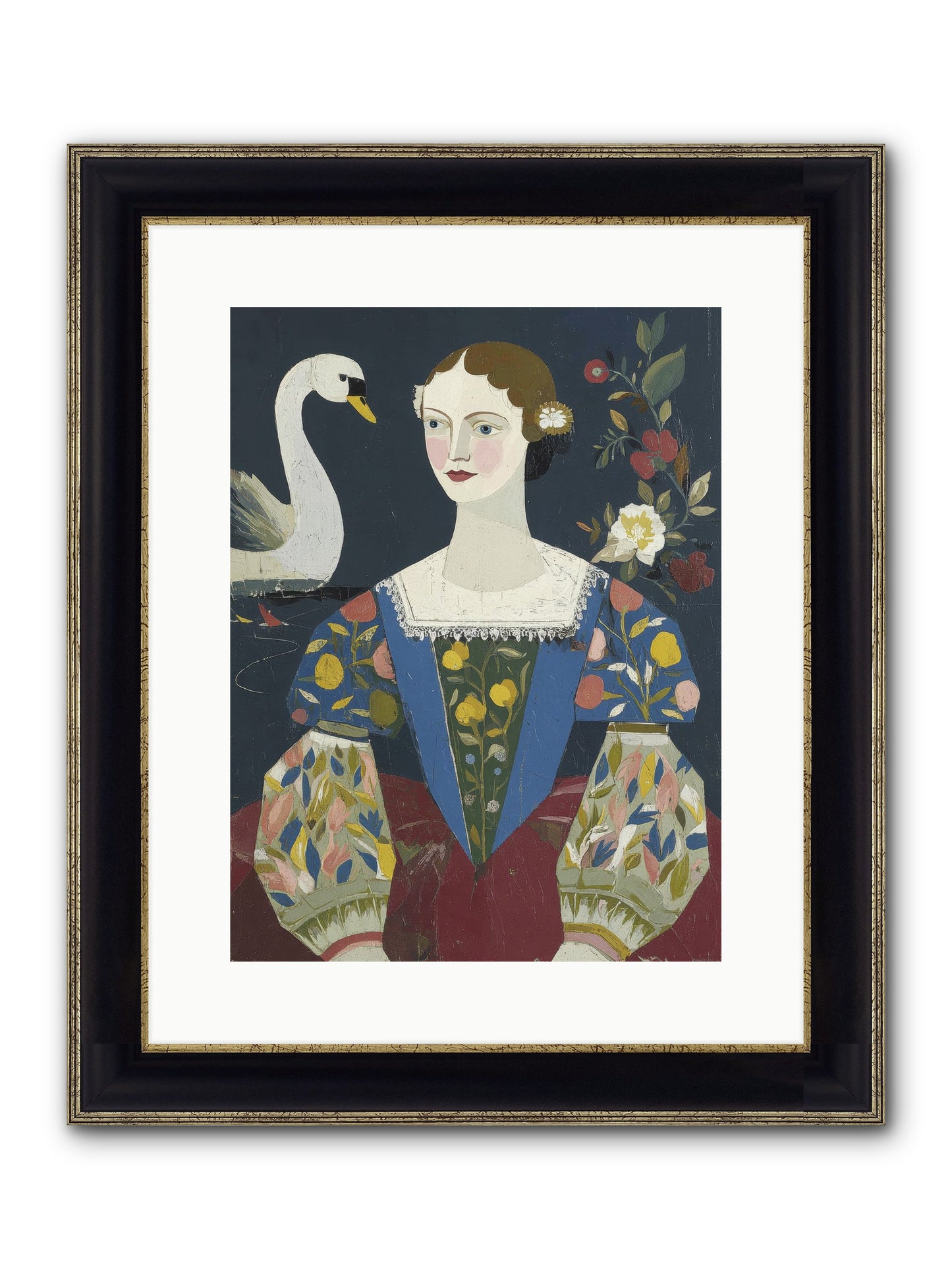 Fleeting Things Framed Print - Black & Gold 12x16