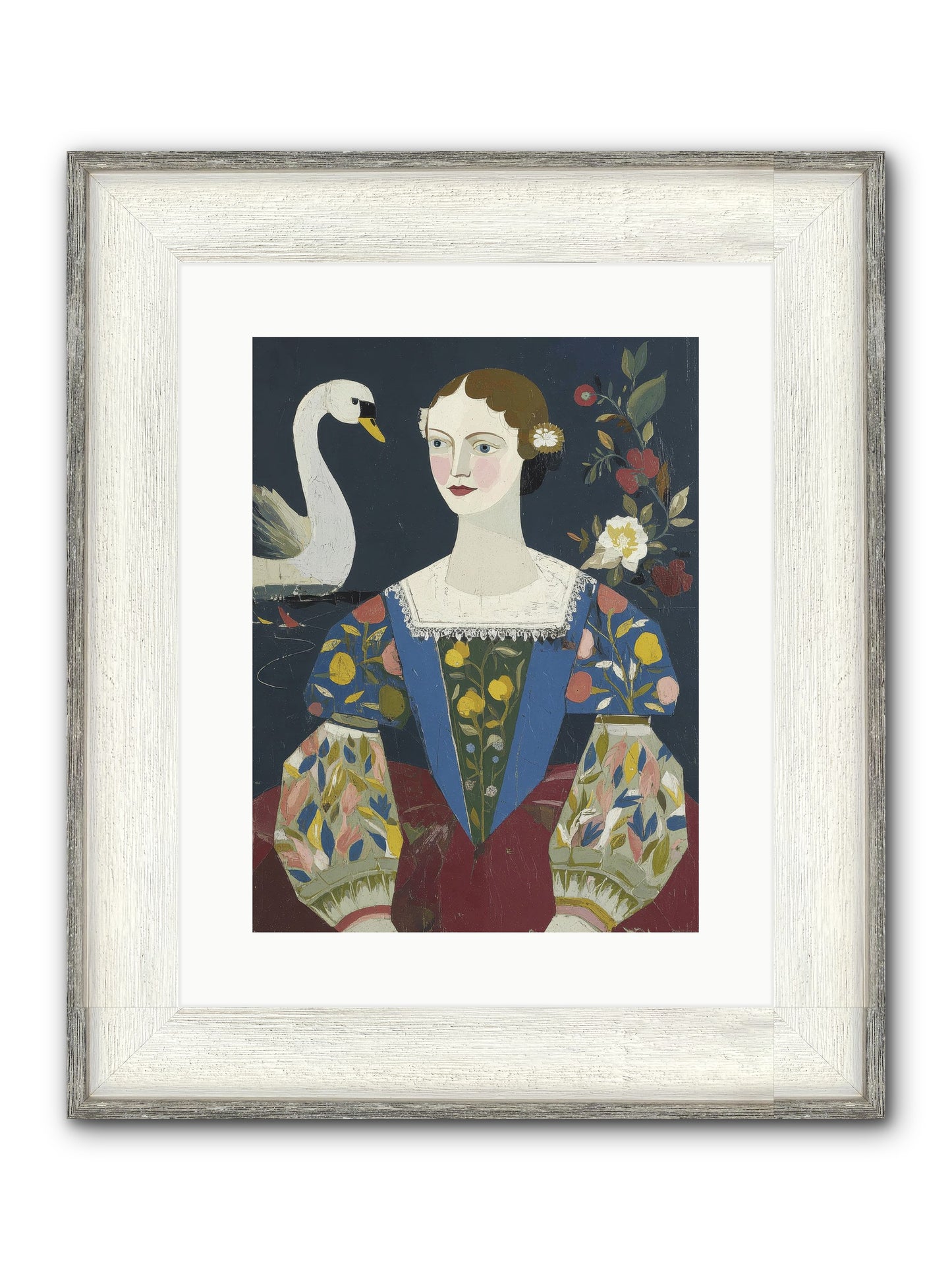 Fleeting Things Framed Print - Driftwood White 12x16