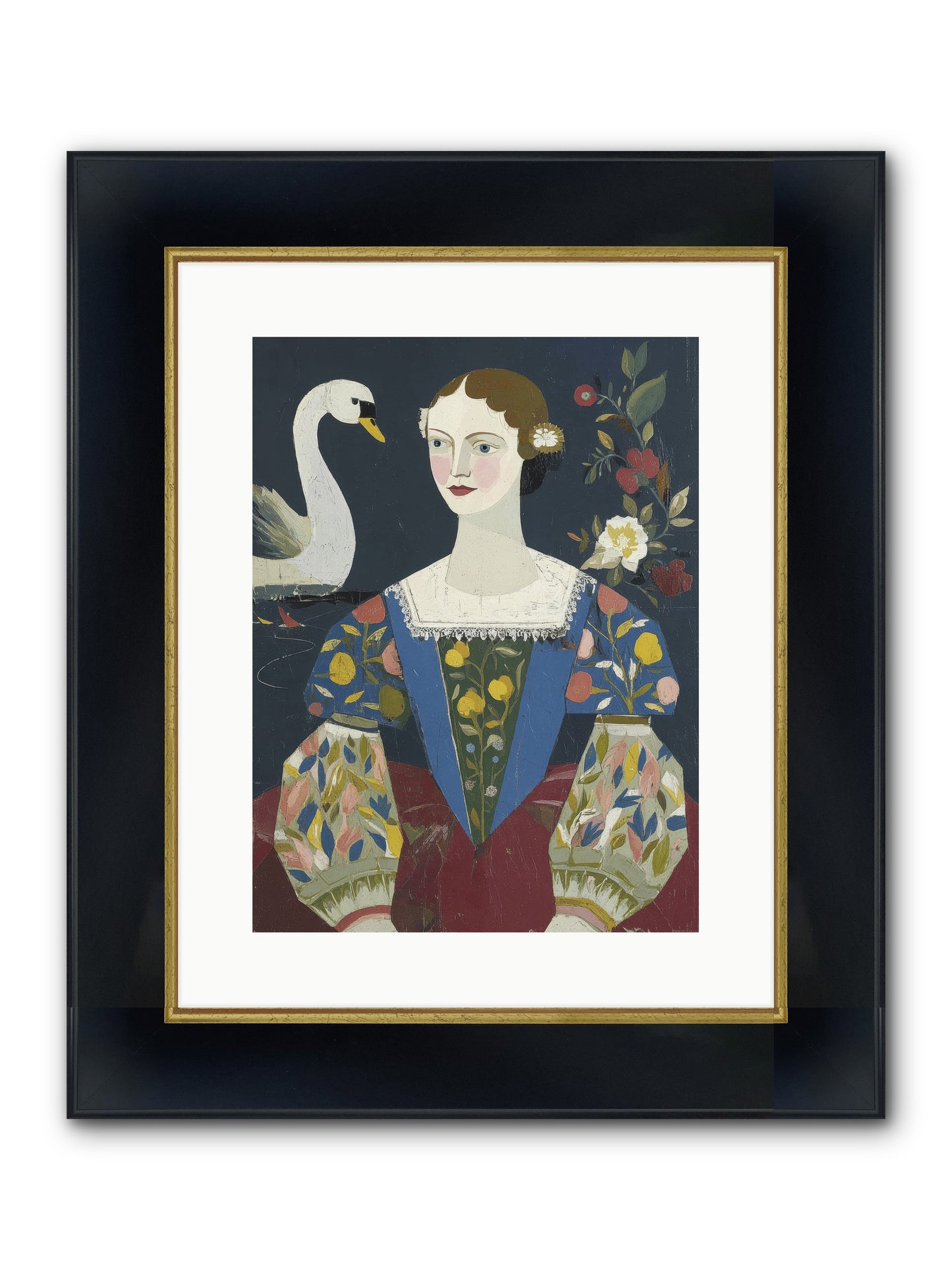 Fleeting Things Framed Print - Wide Black w/Gold 12x16