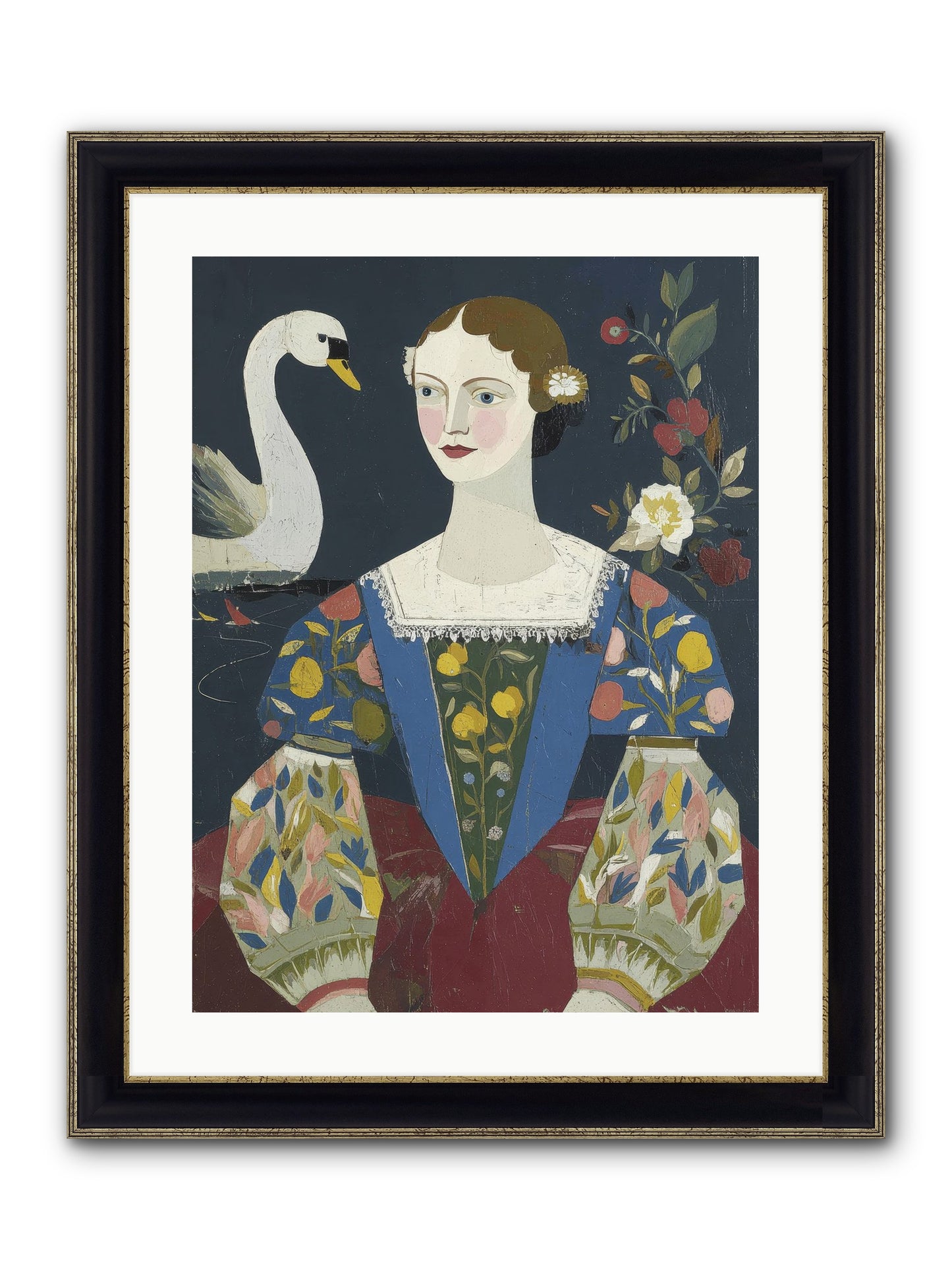 Fleeting Things Framed Print - Black & Gold 18x24