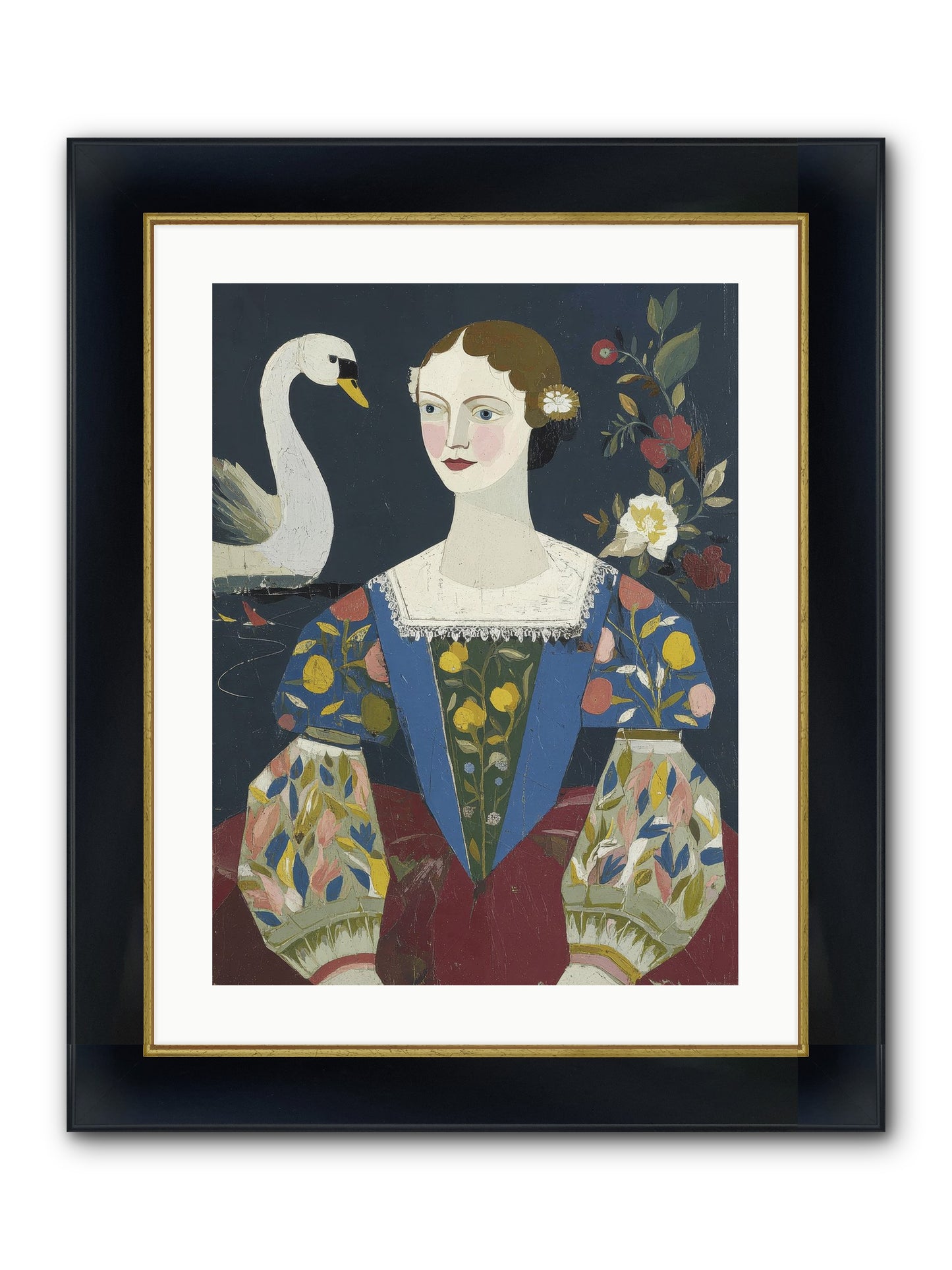 Fleeting Things Framed Print - Wide Black w/Gold 18x24