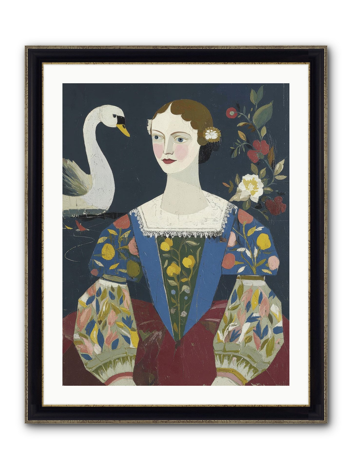 Fleeting Things Framed Print - Black & Gold 24x32