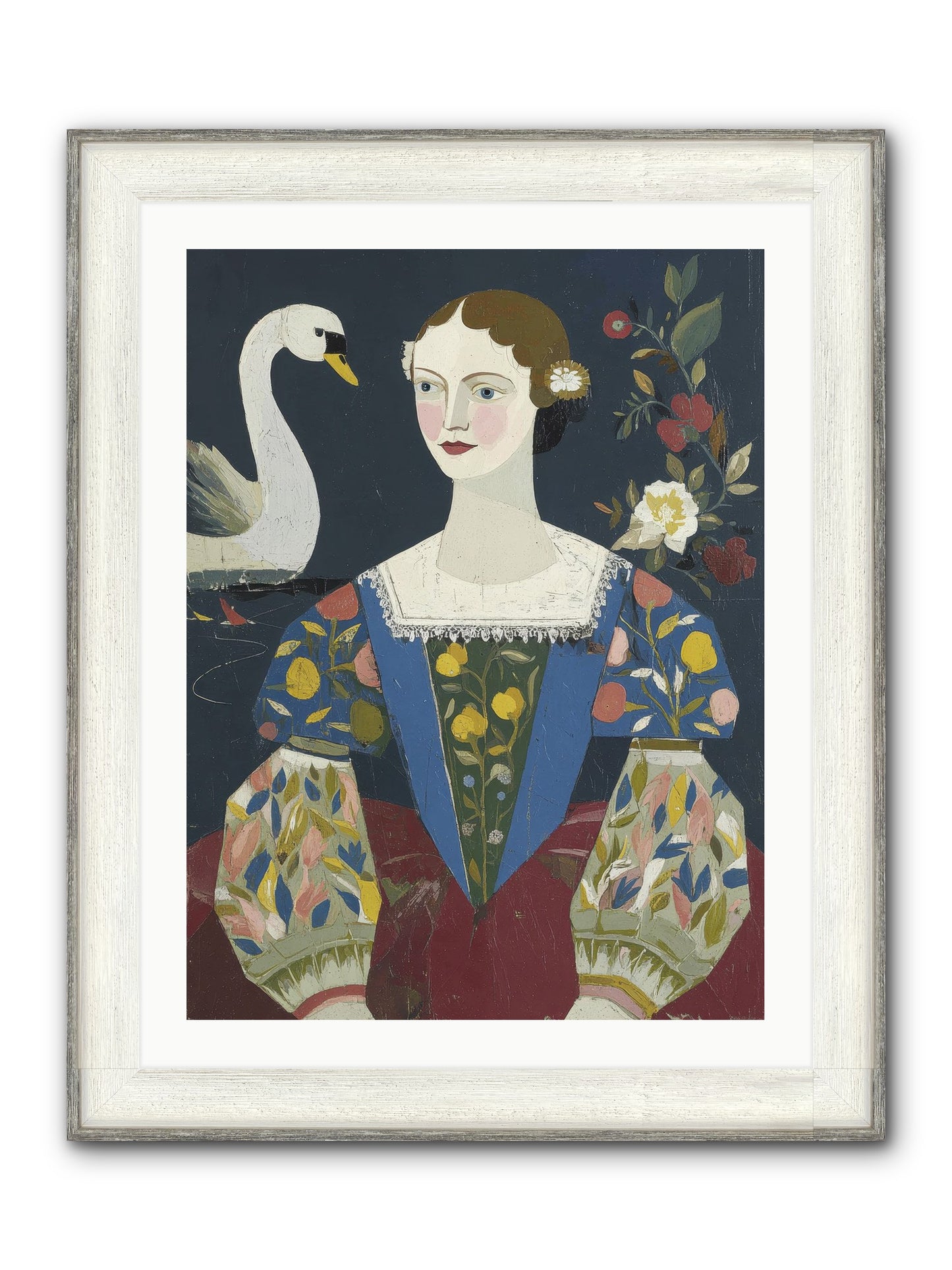 Fleeting Things Framed Print - Driftwood White 24x32