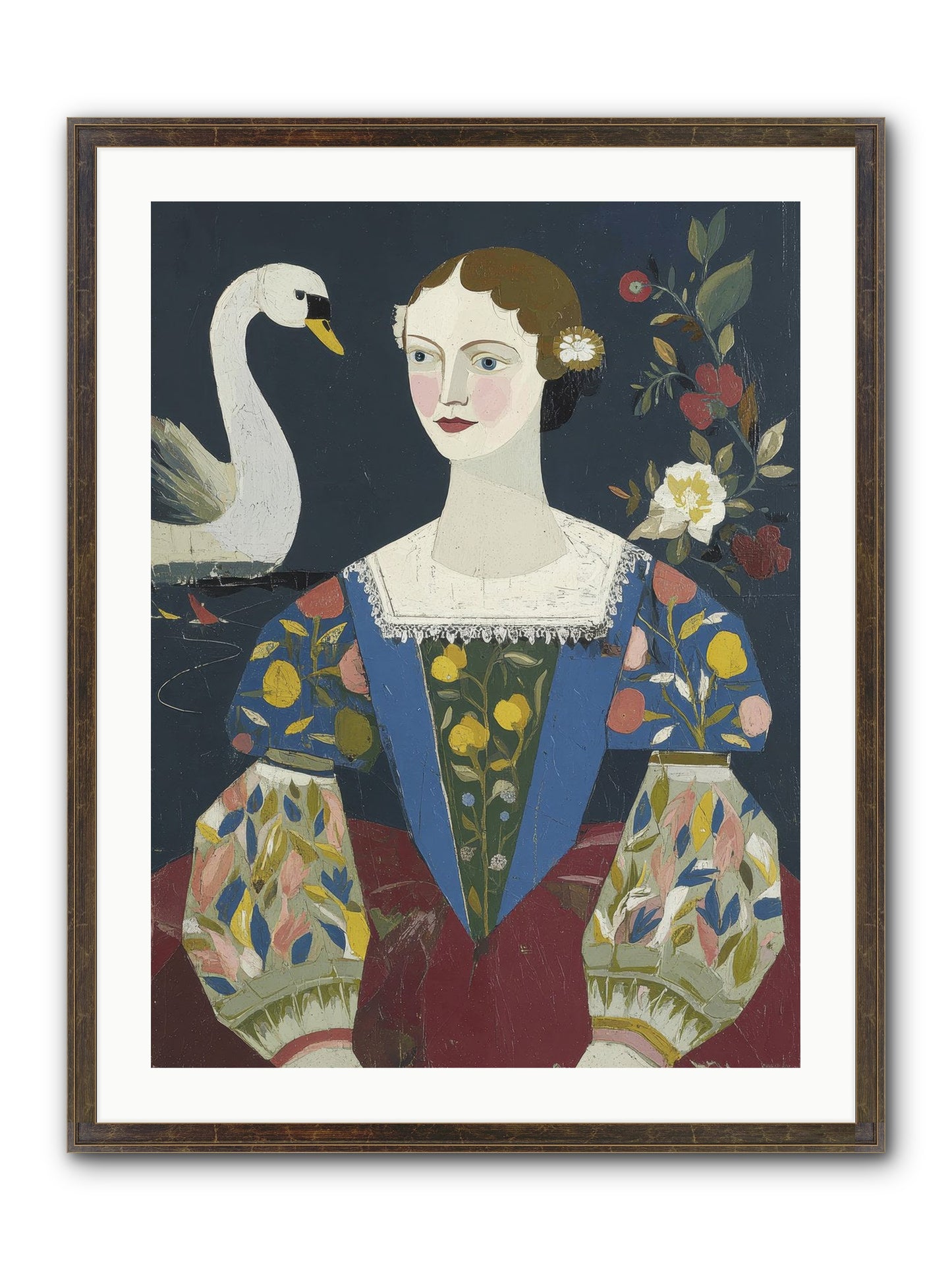 Fleeting Things Framed Print - Slimwoods Black/Gold 24x32