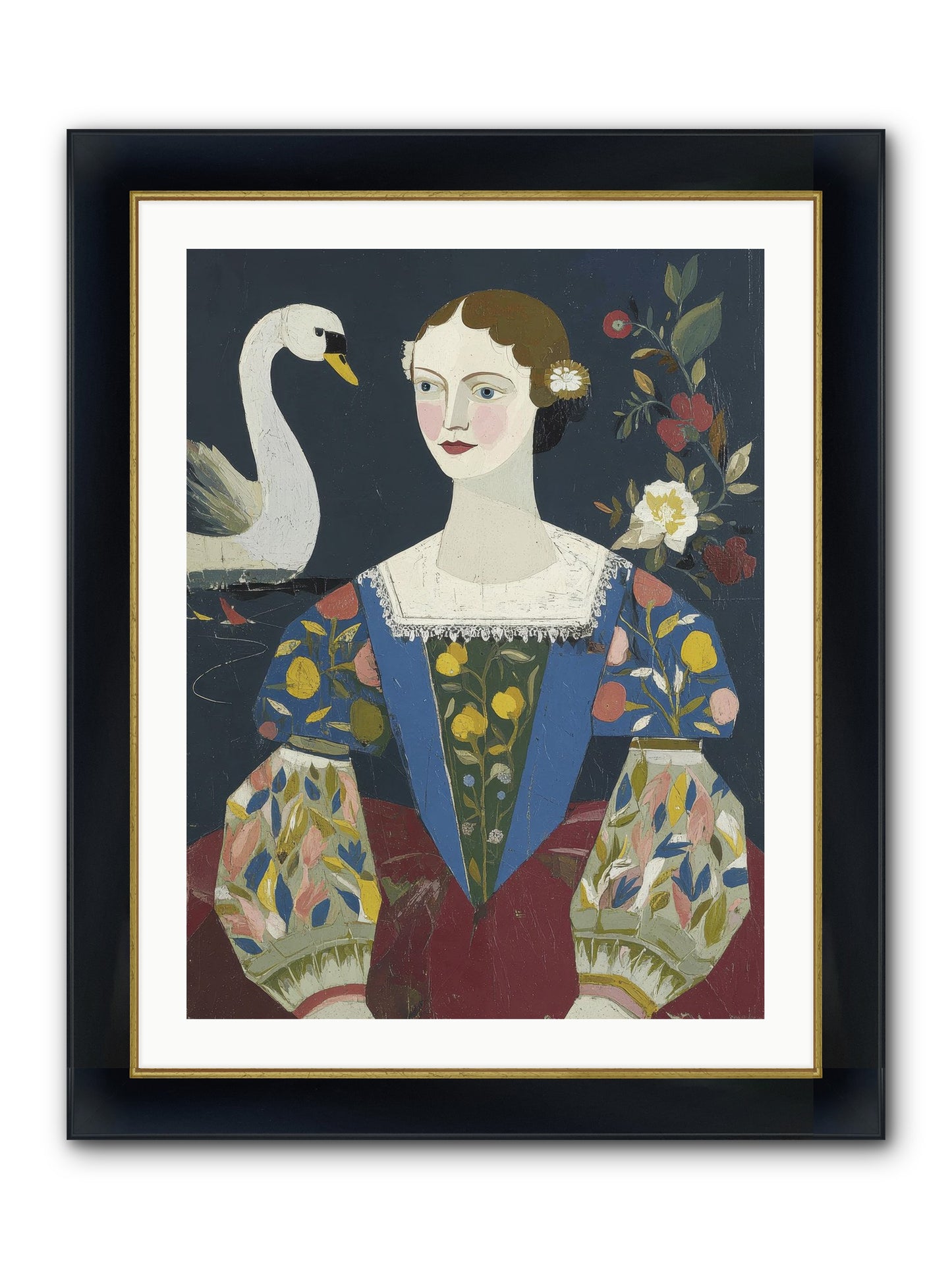 Fleeting Things Framed Print - Wide Black w/Gold 24x32