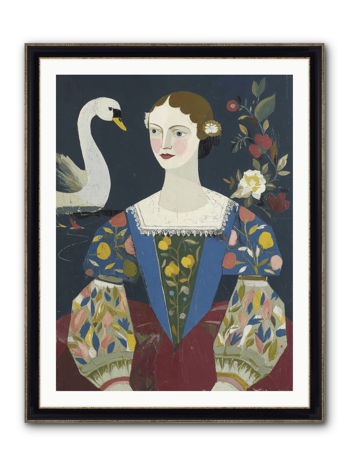 Fleeting Things Framed Print - Black & Gold 30x40