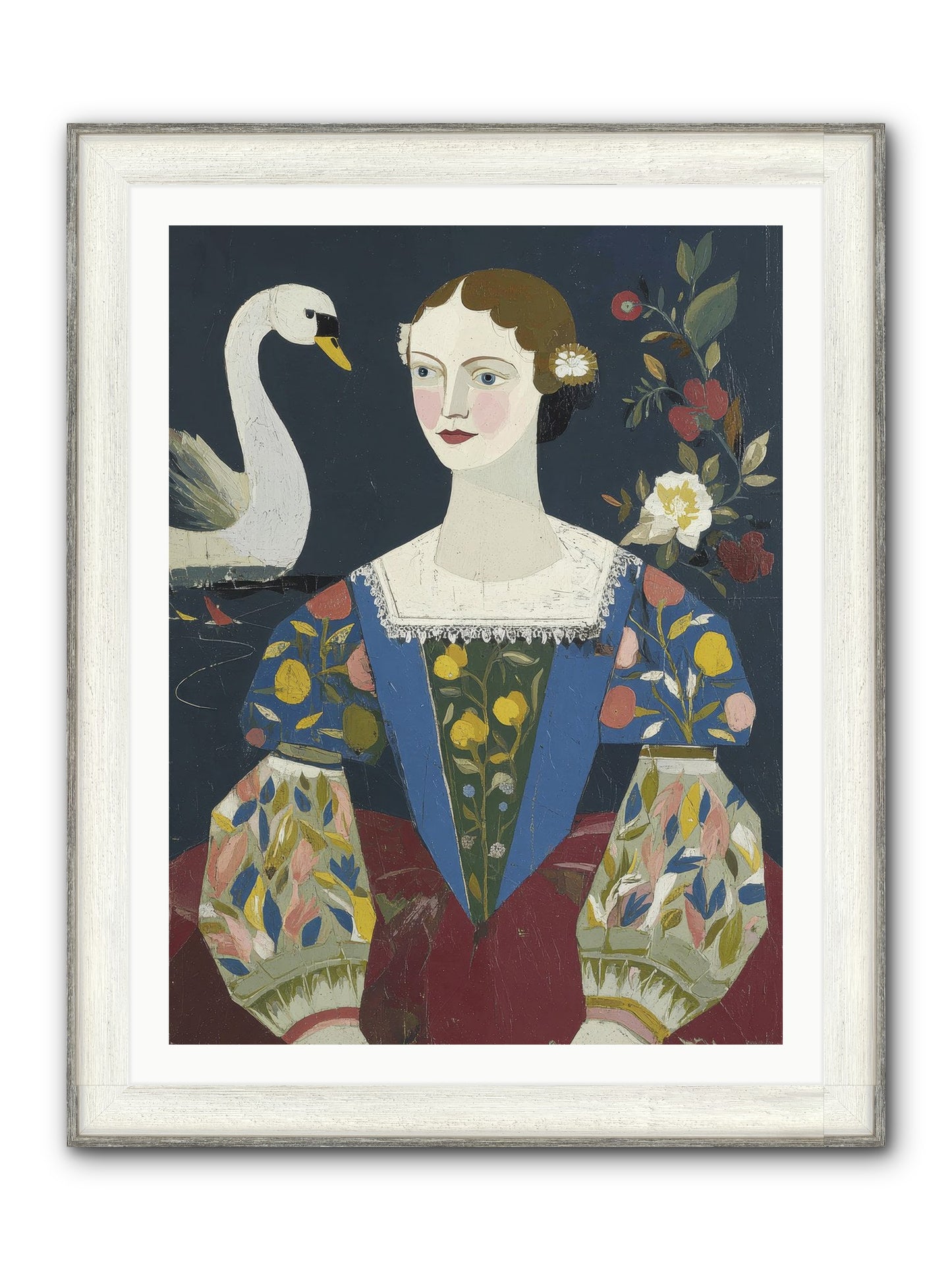 Fleeting Things Framed Print - Driftwood White 30x40