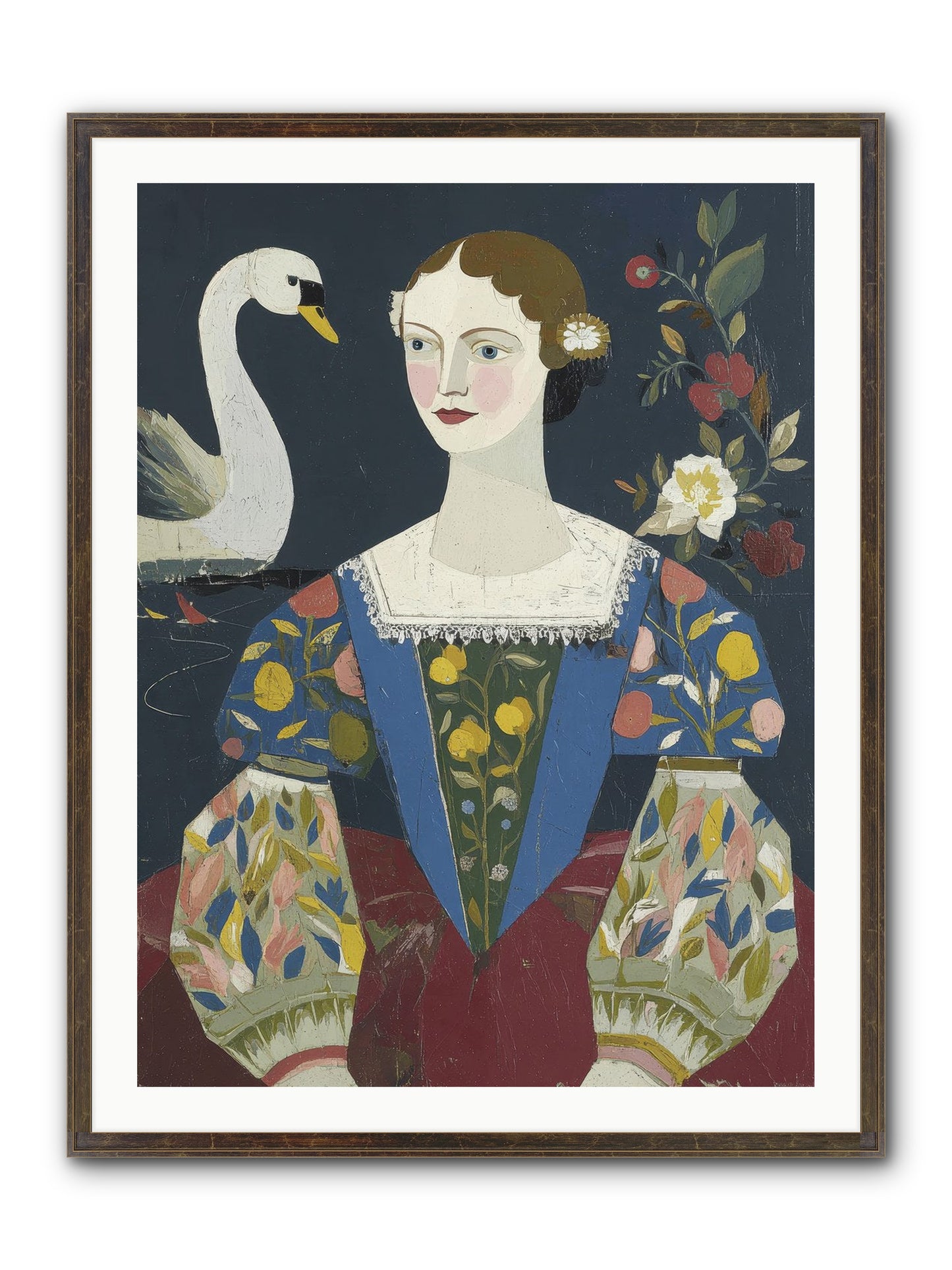 Fleeting Things Framed Print - Slimwoods Black/Gold 30x40