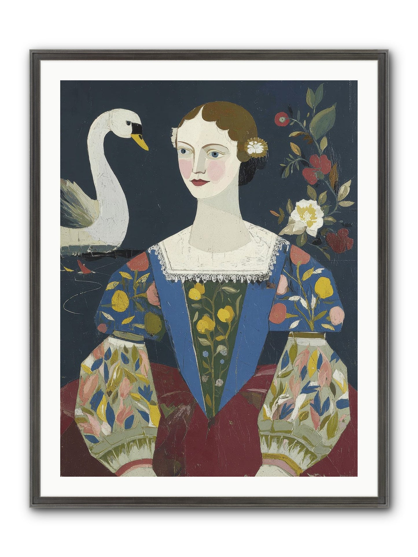 Fleeting Things Framed Print - Slimwoods Black/Silver 30x40