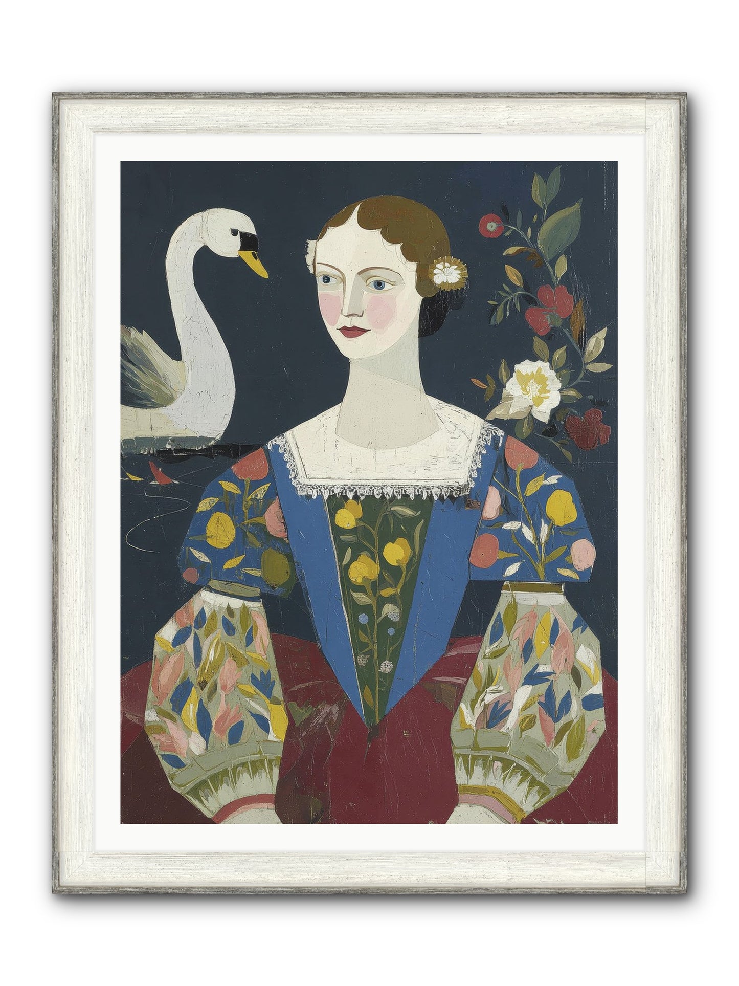 Fleeting Things Framed Print - Driftwood White 36x48