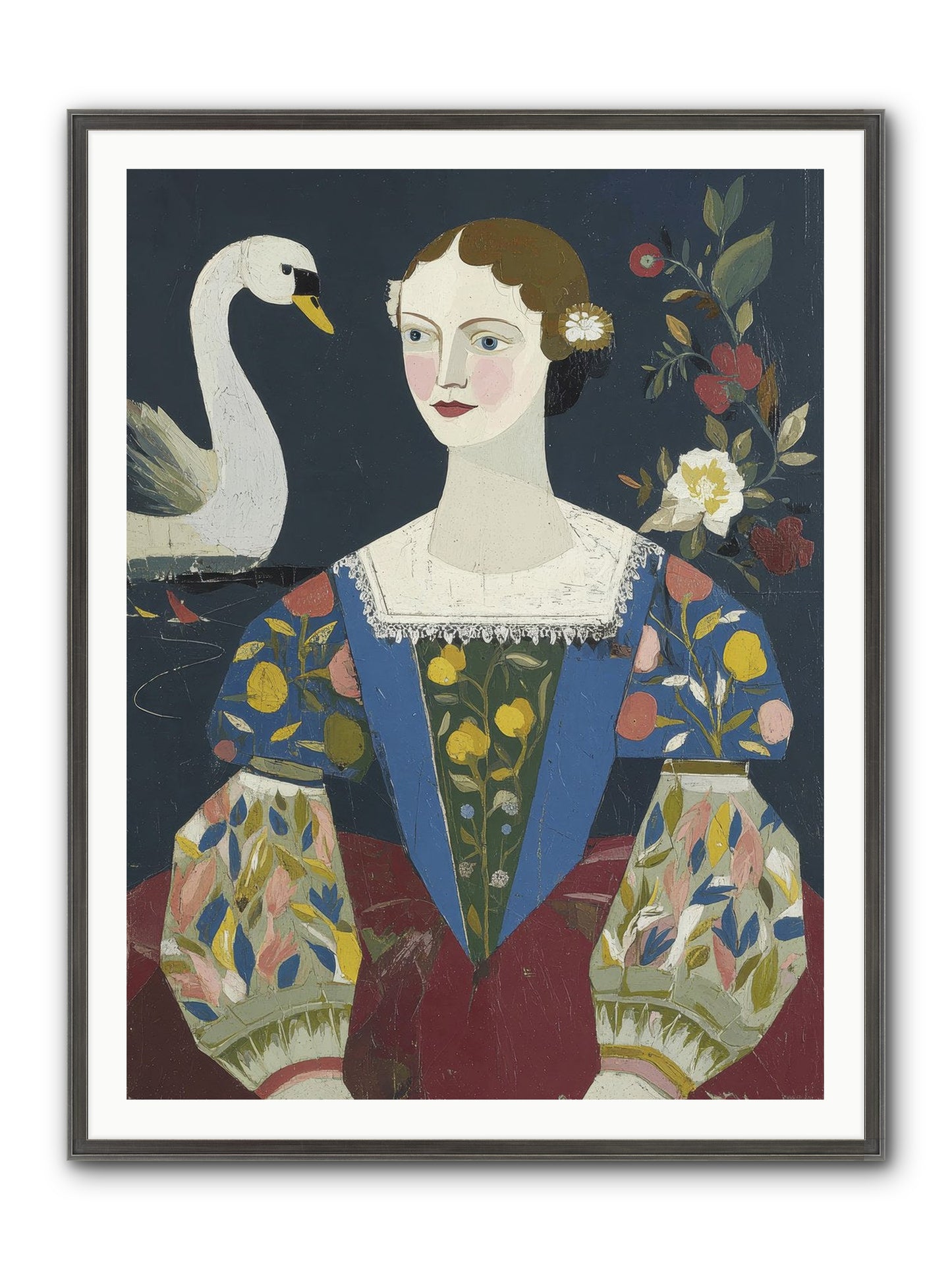 Fleeting Things Framed Print - Slimwoods Black/Silver 36x48