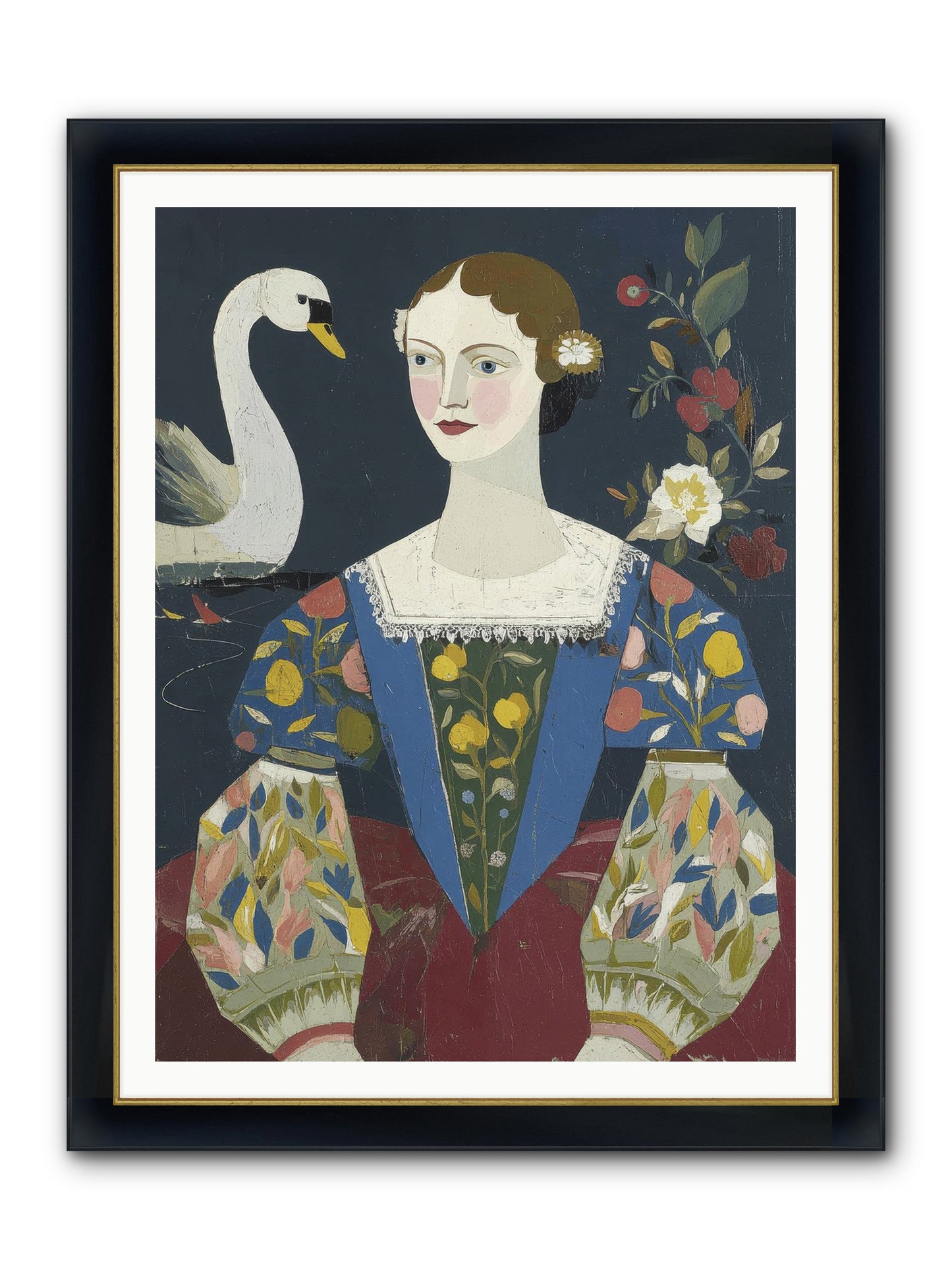 Fleeting Things Framed Print - Wide Black w/Gold 36x48