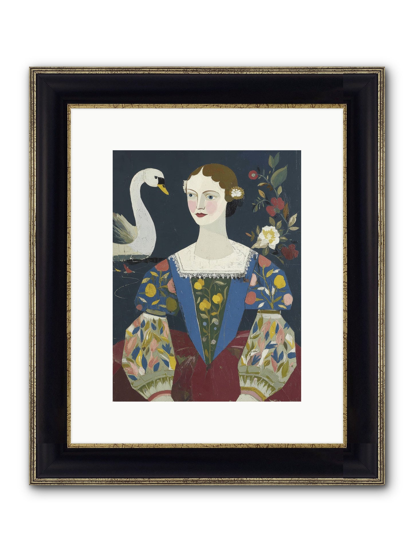 Fleeting Things Framed Print - Black & Gold 9x12