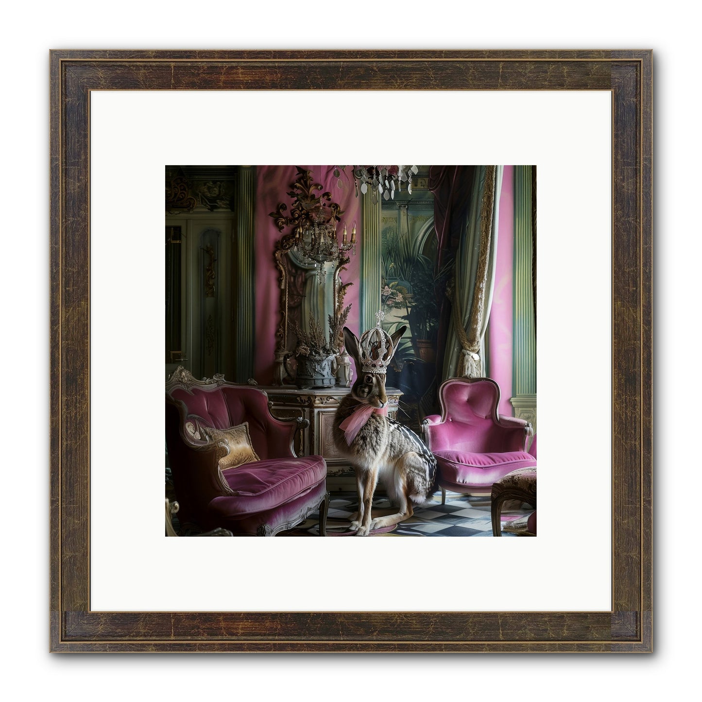 Fleurine Framed Print - Slimwoods Black/Gold 10x10