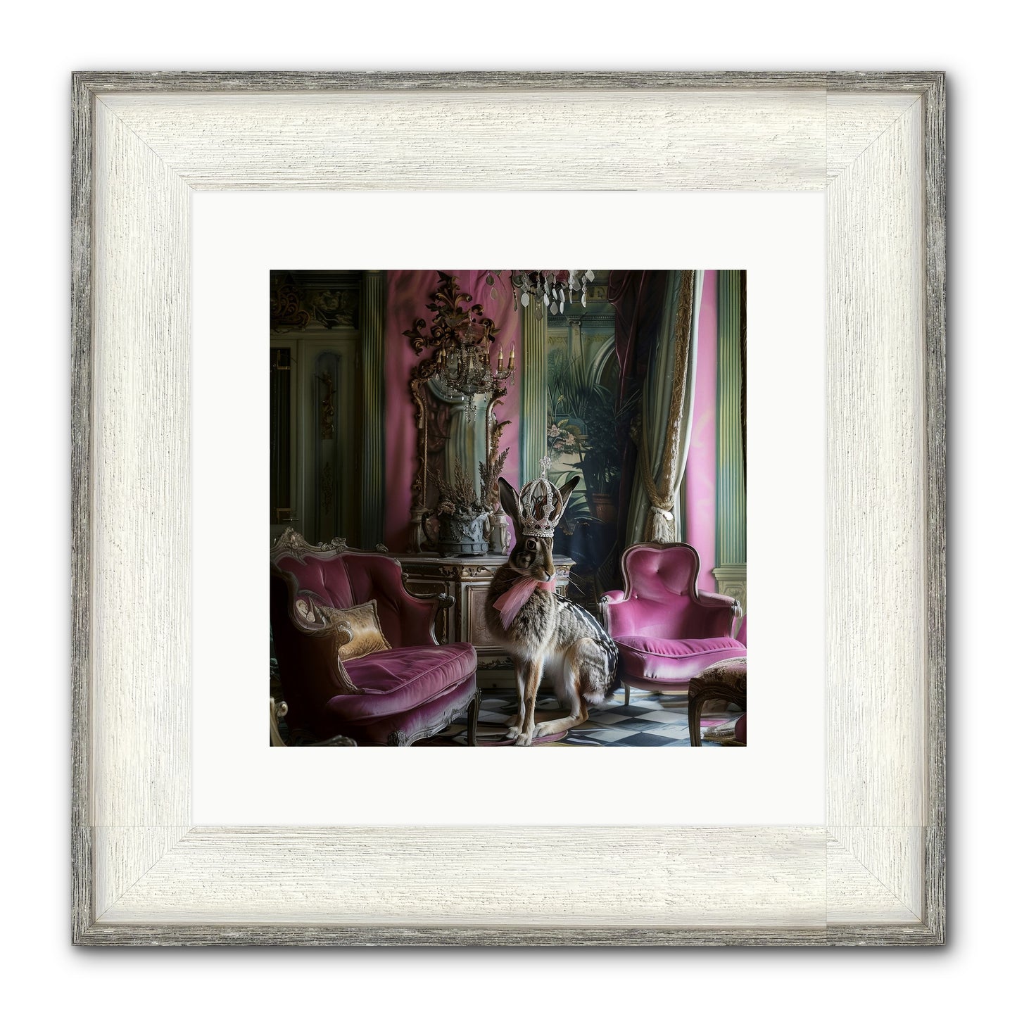 Fleurine Framed Print - Driftwood White 12x12