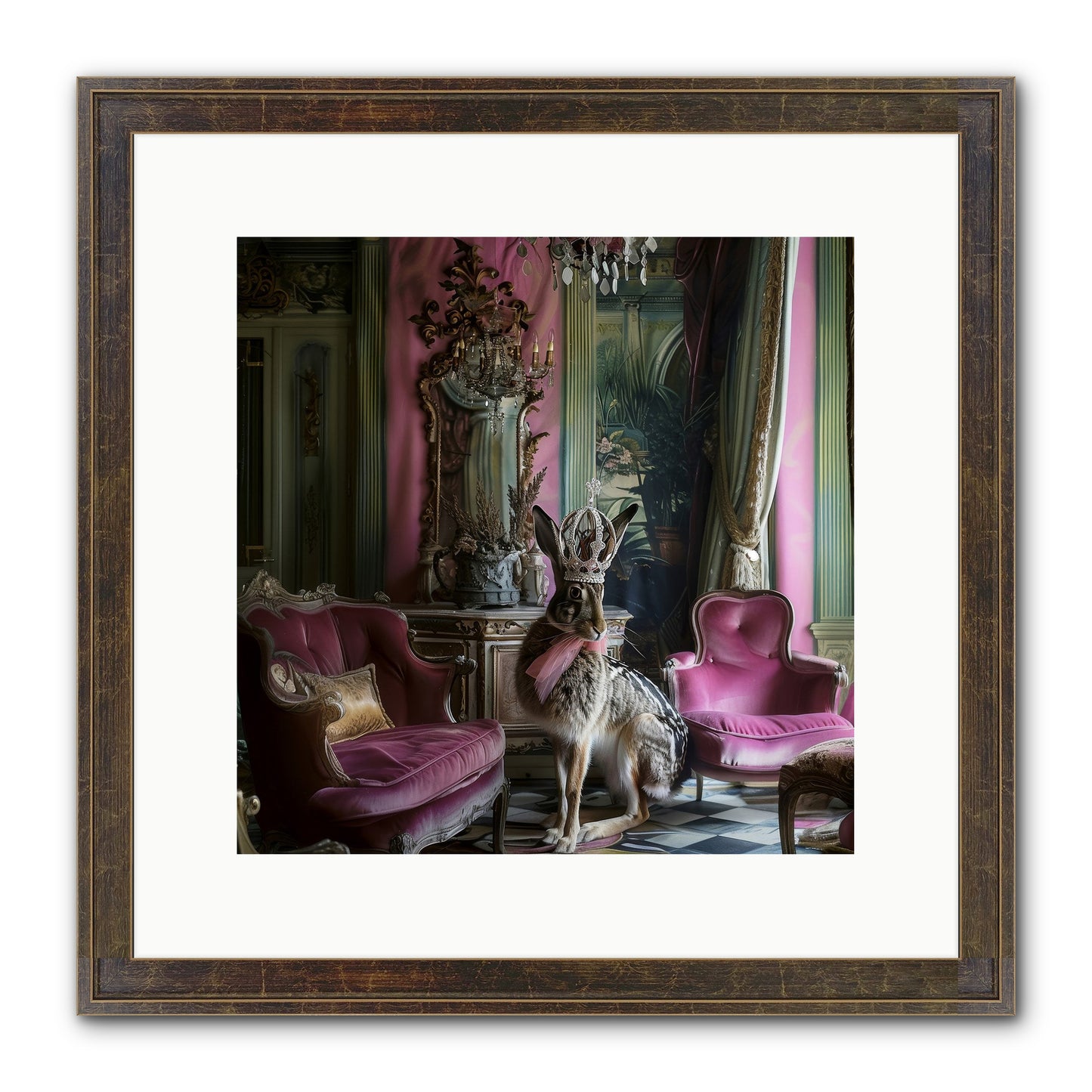 Fleurine Framed Print - Slimwoods Black/Gold 12x12