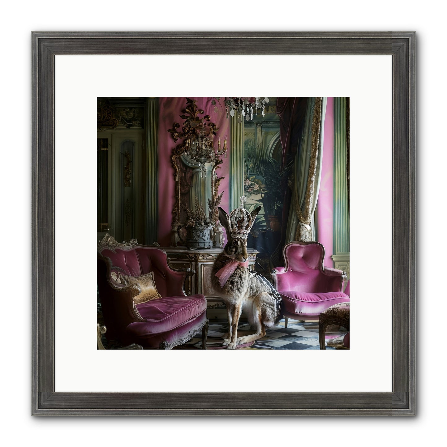 Fleurine Framed Print - Slimwoods Black/Silver 12x12