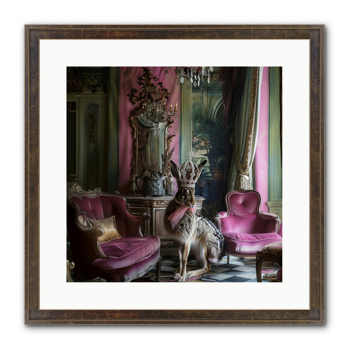 Fleurine Framed Print - Slimwoods Black/Gold 16x16