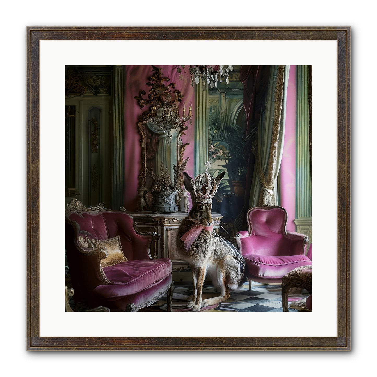 Fleurine Framed Print - Slimwoods Black/Gold 20x20