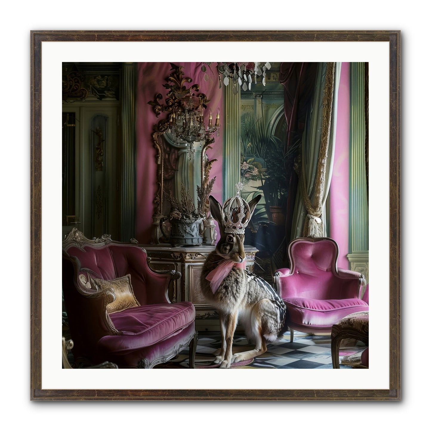 Fleurine Framed Print - Slimwoods Black/Gold 30x30
