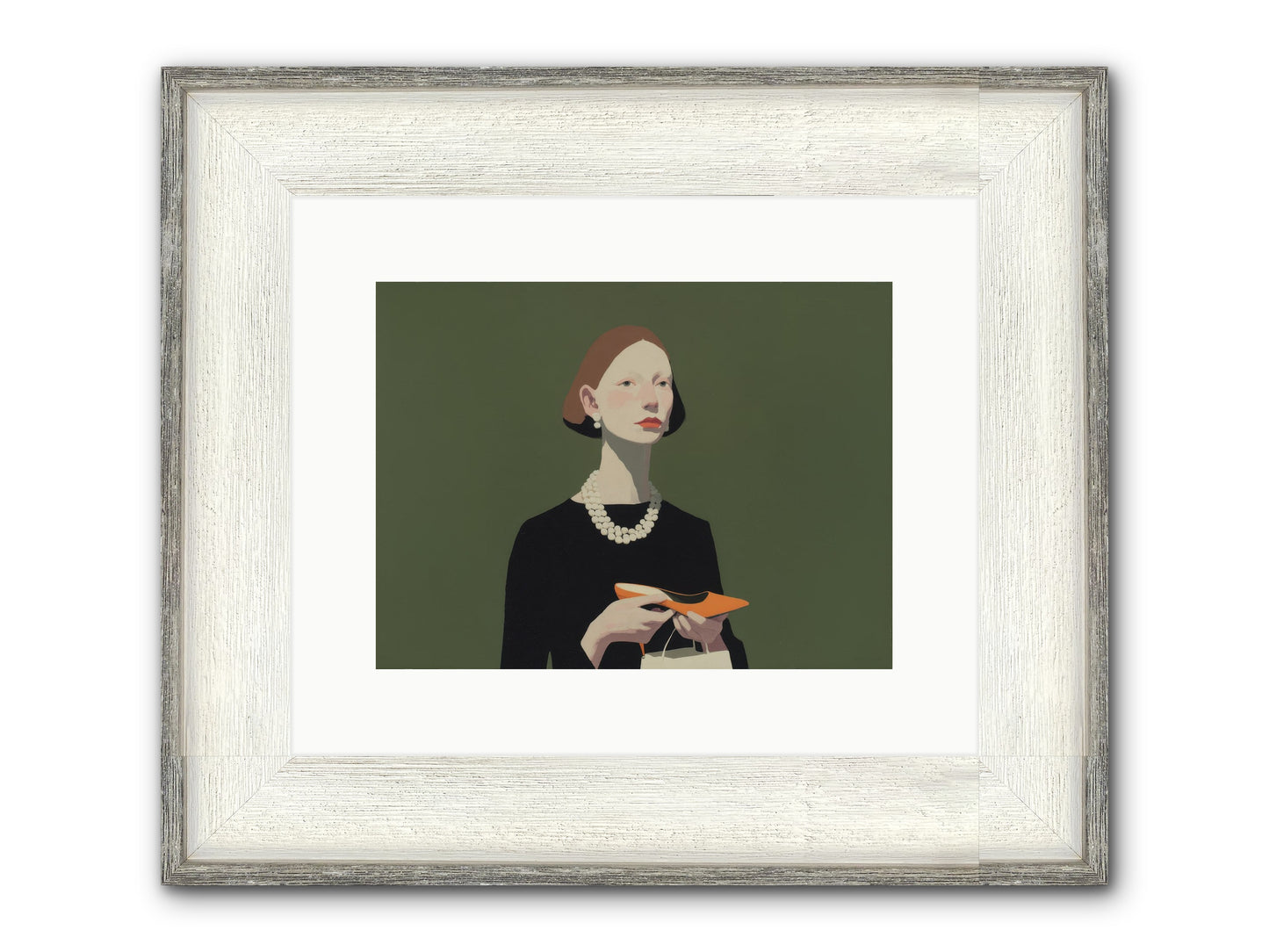 Flicker Calm Framed Print - Driftwood White 12x9