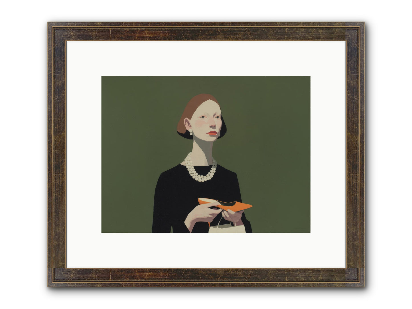 Flicker Calm Framed Print - Slimwoods Black/Gold 12x9
