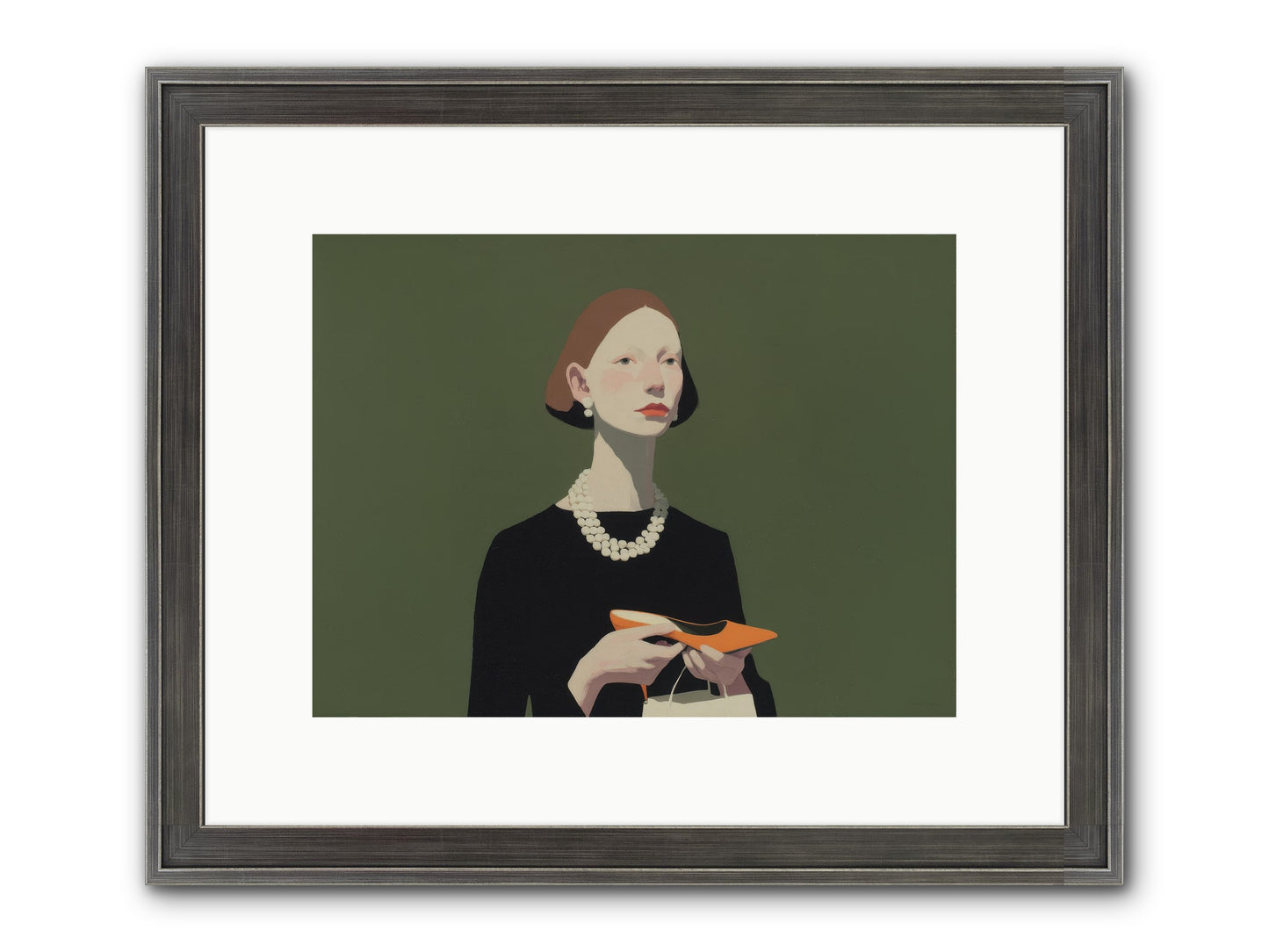 Flicker Calm Framed Print - Slimwoods Black/Silver 12x9