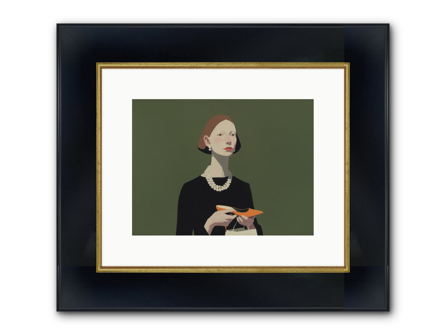 Flicker Calm Framed Print - Wide Black w/Gold 12x9